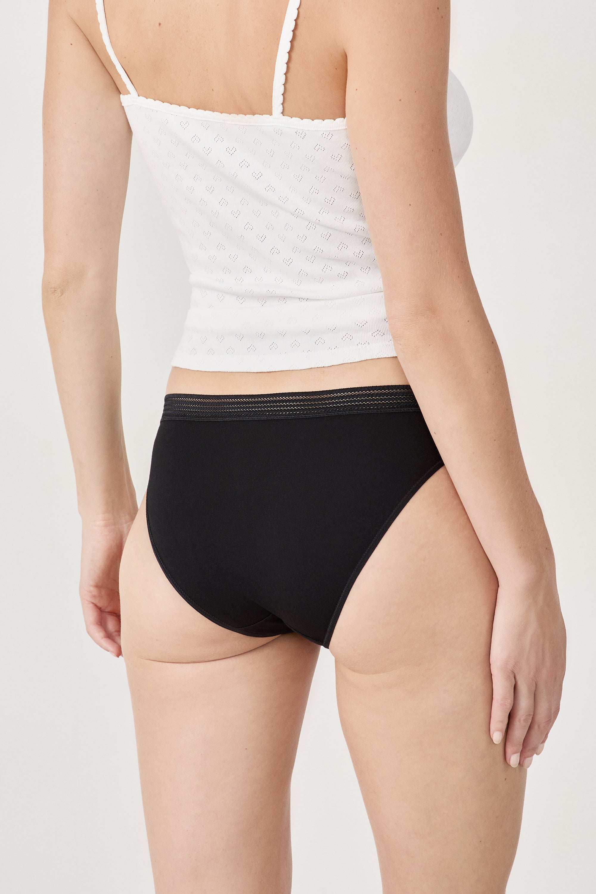 Pack Of 3 Cotton and Lace Briefs
