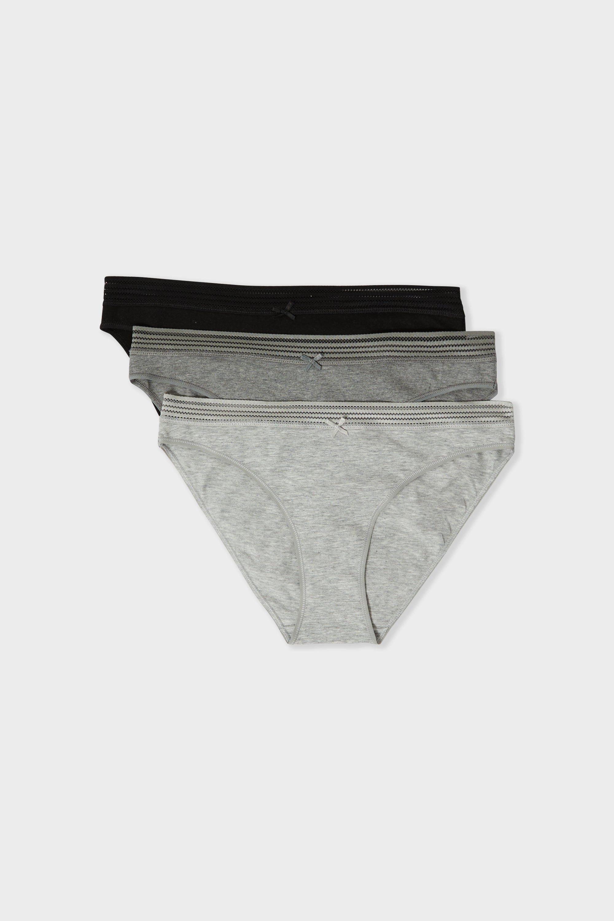 Pack Of 3 Cotton and Lace Briefs