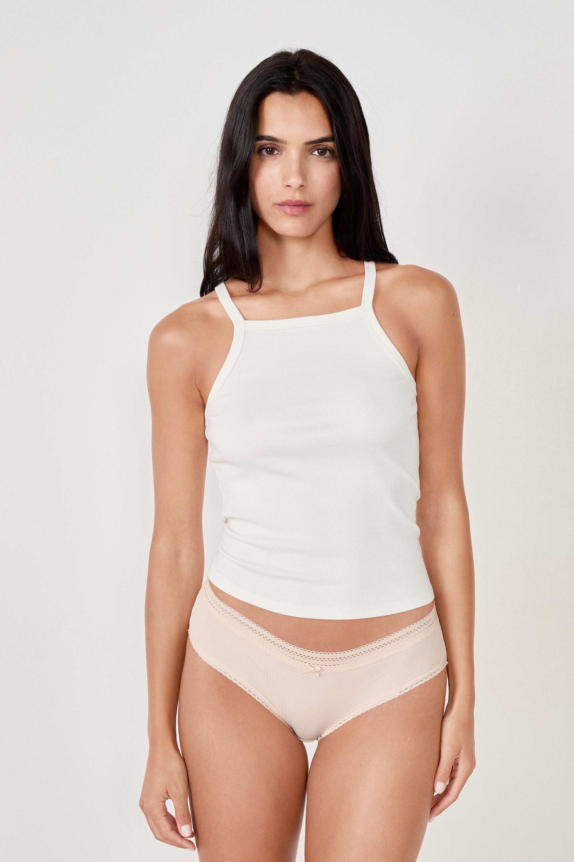 Microfibre Boyshort With Lace Details