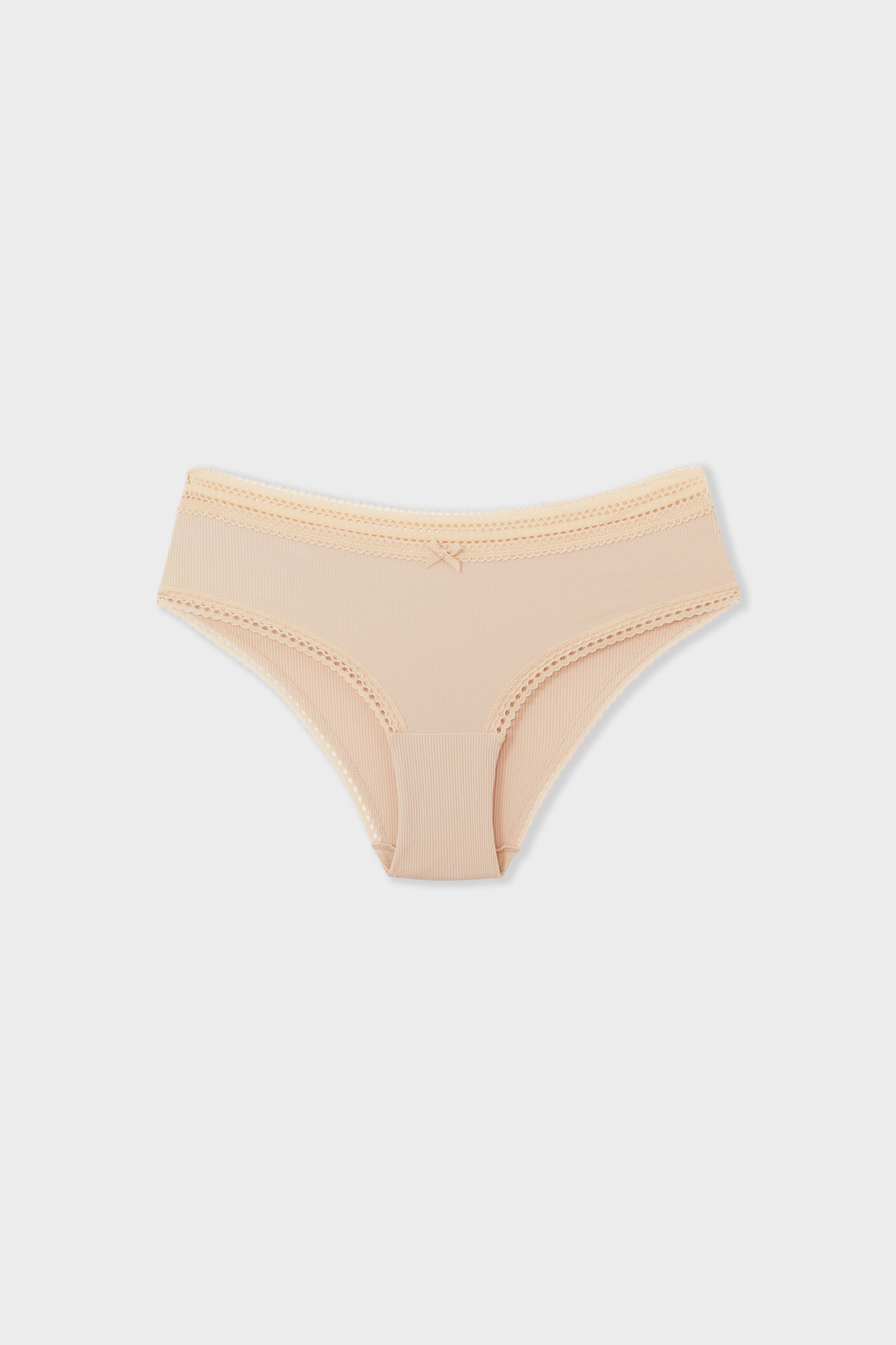 Microfibre Boyshort With Lace Details