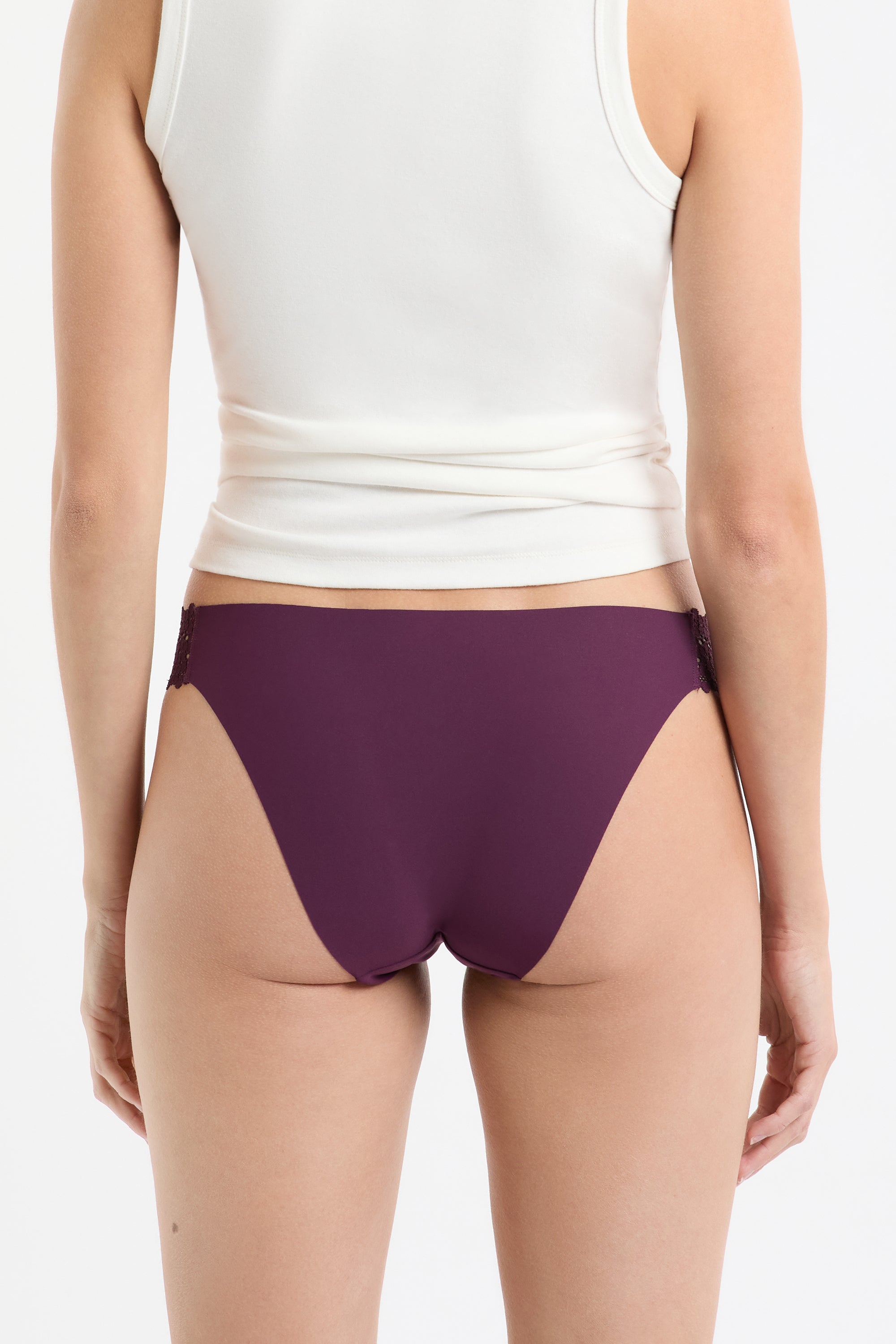 Microfibre and Lace Briefs