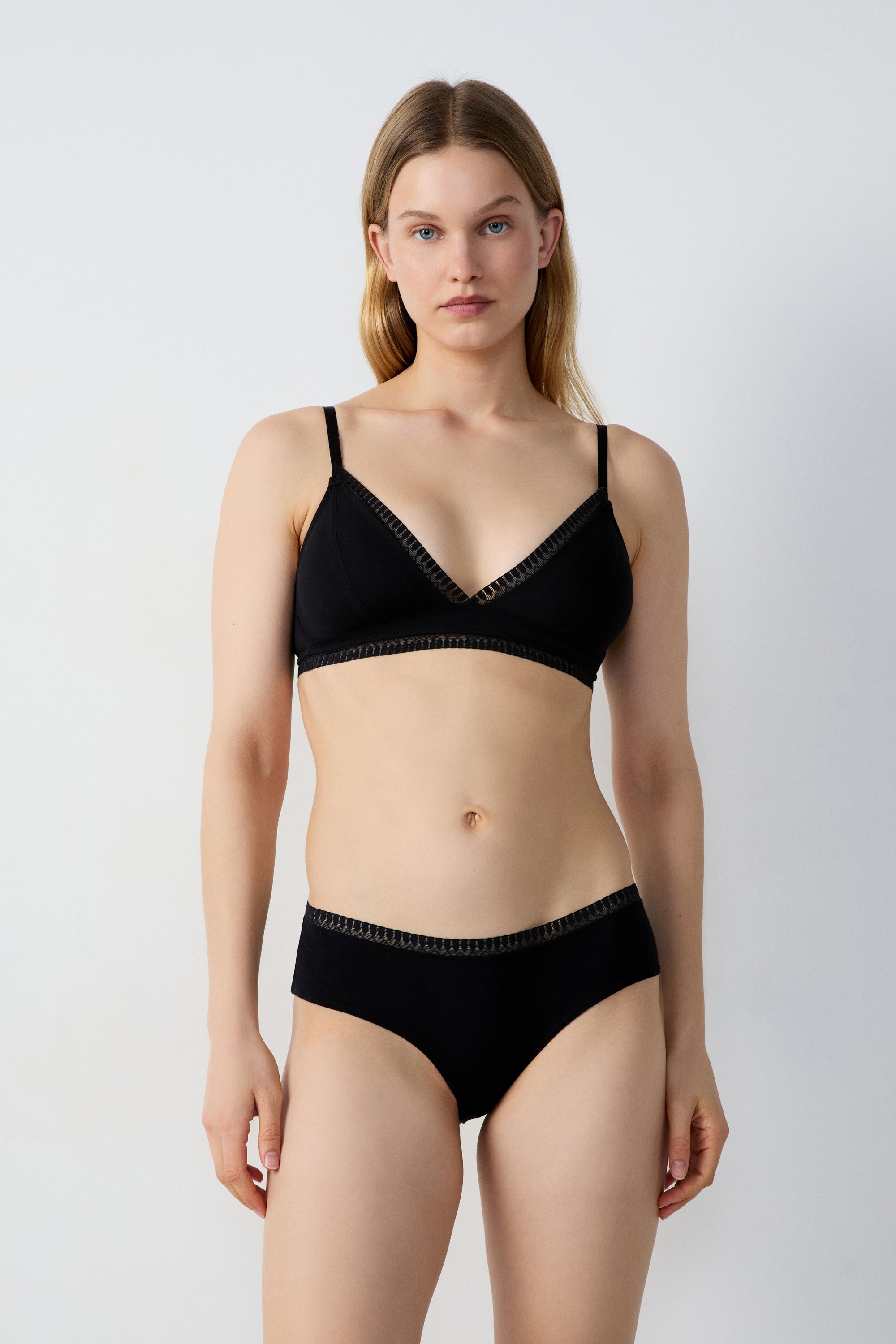 Triangle Wireless Bra, Removable Pads In Organic Cotton