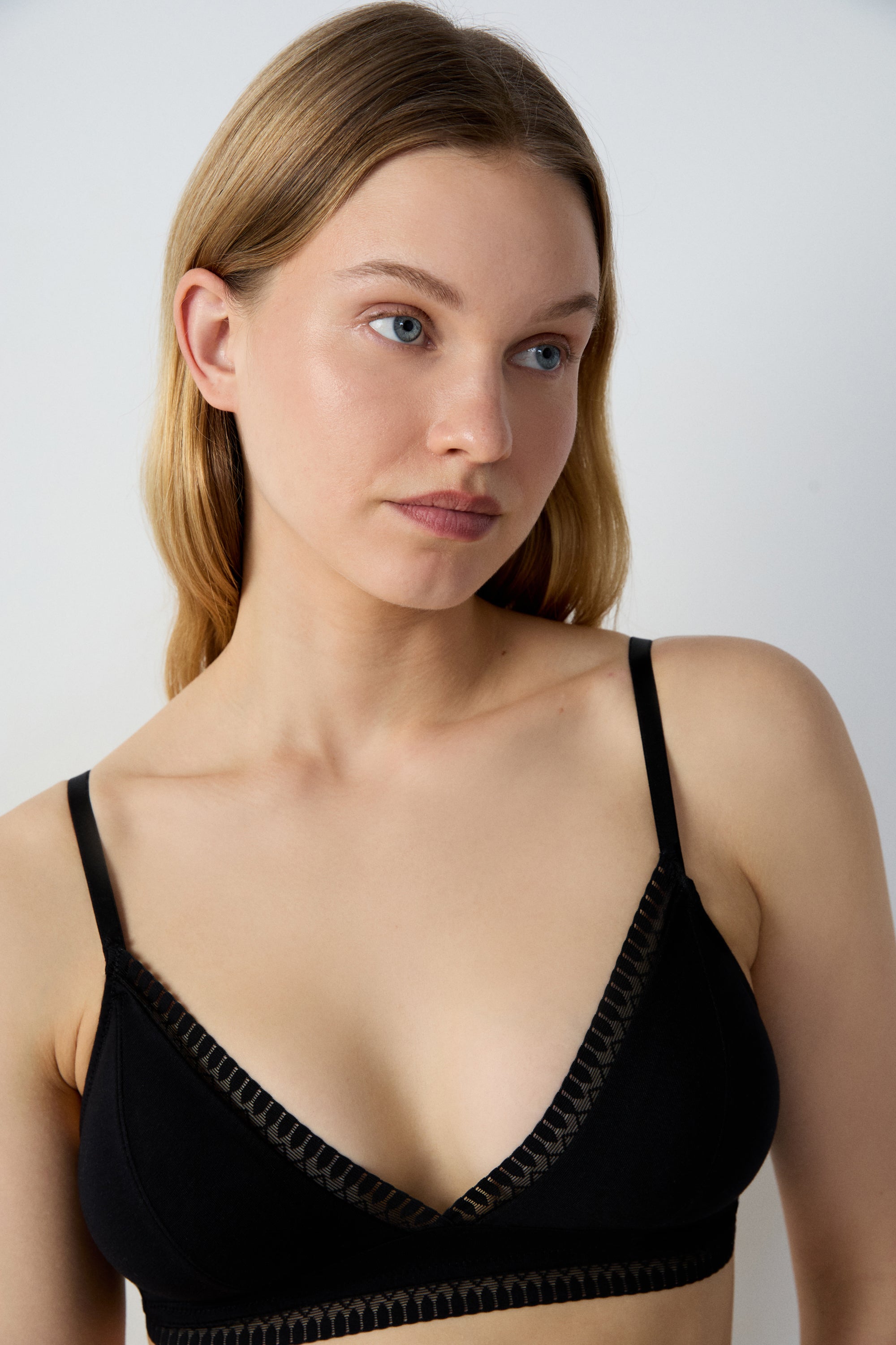 Triangle Wireless Bra, Removable Pads In Organic Cotton