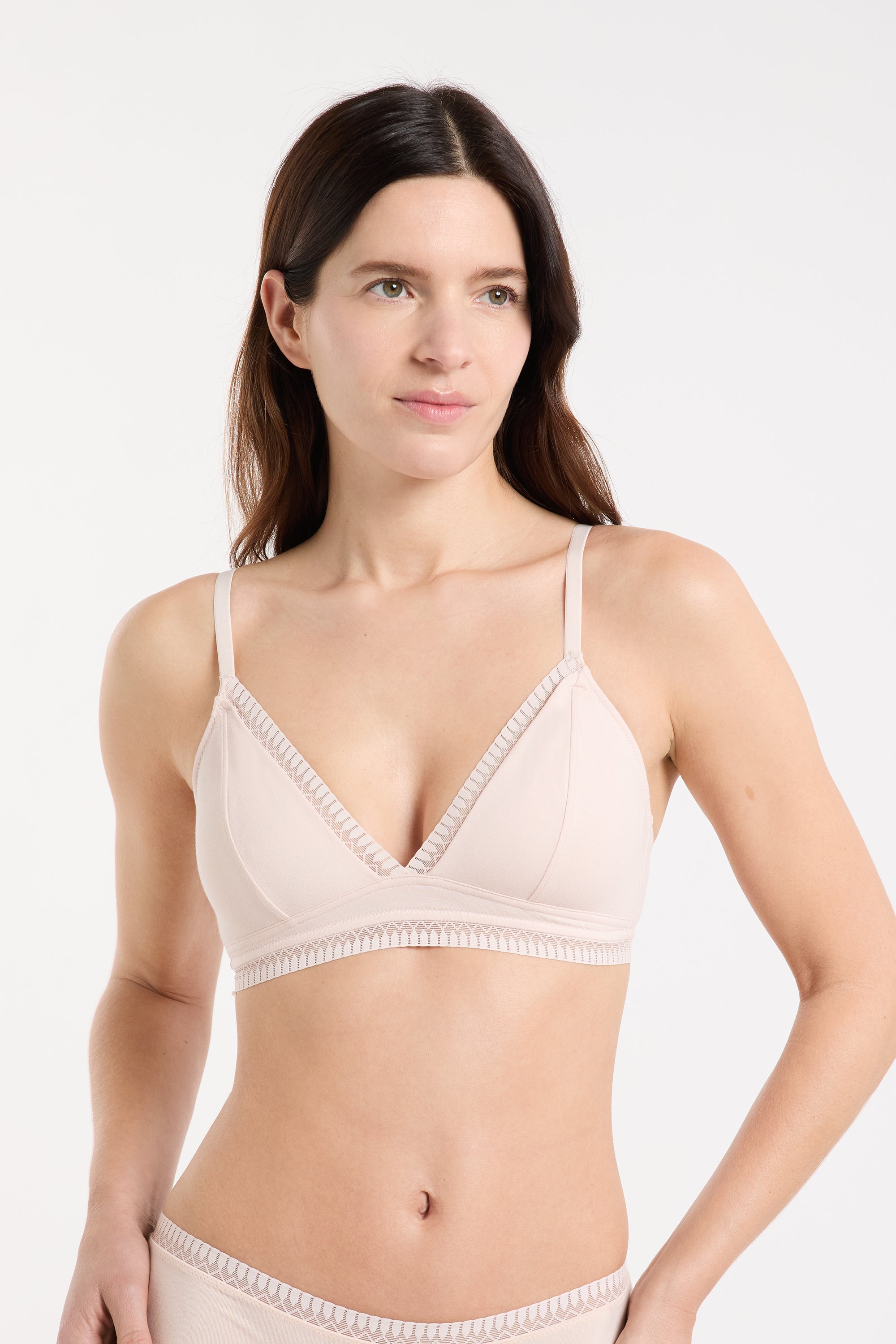 Triangle Wireless Bra, Removable Pads In Organic Cotton
