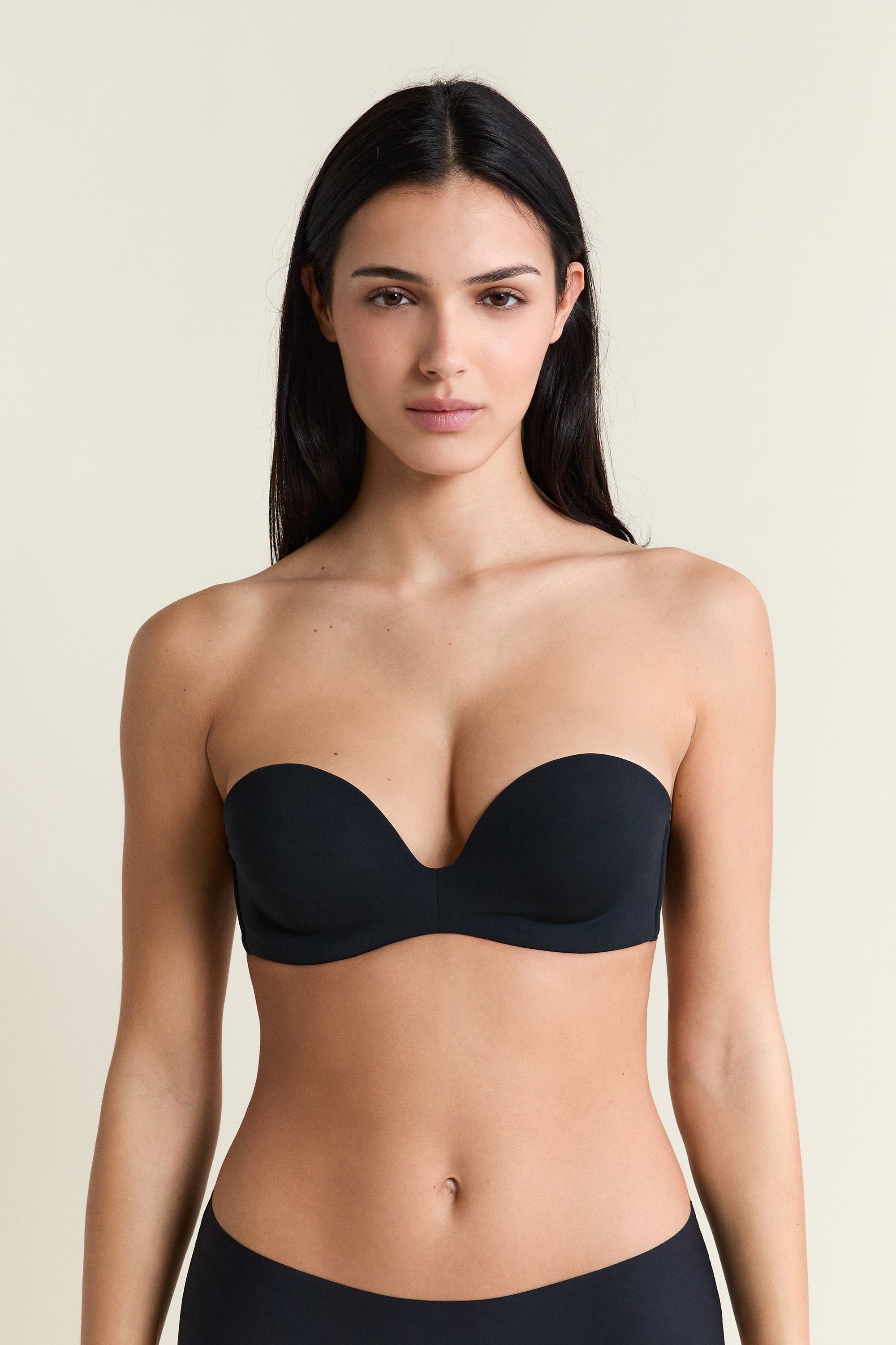 Microfibre Push-Up Strapless Bra With Removable Straps