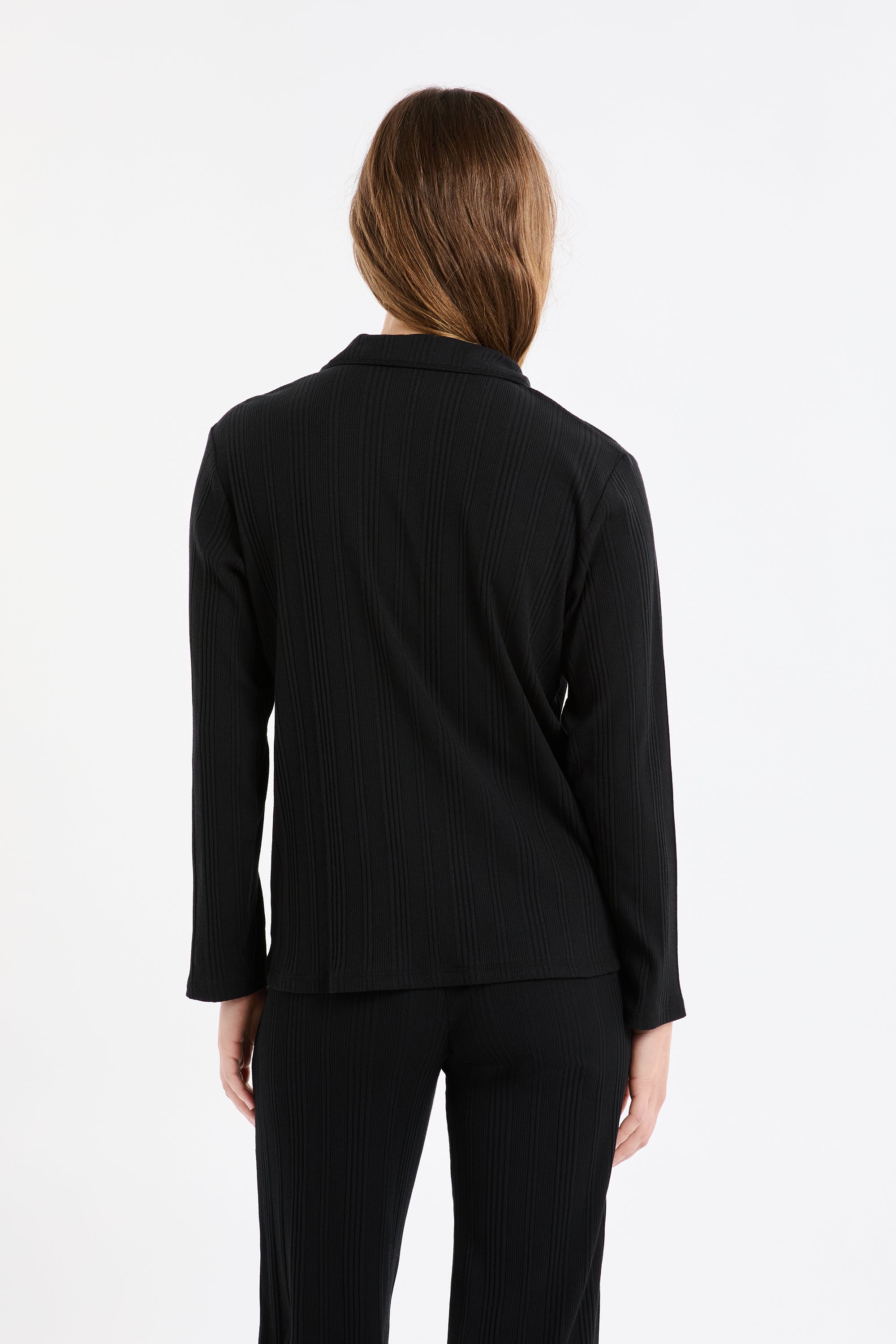 Ribbed Richelieu Pyjama Shirt
