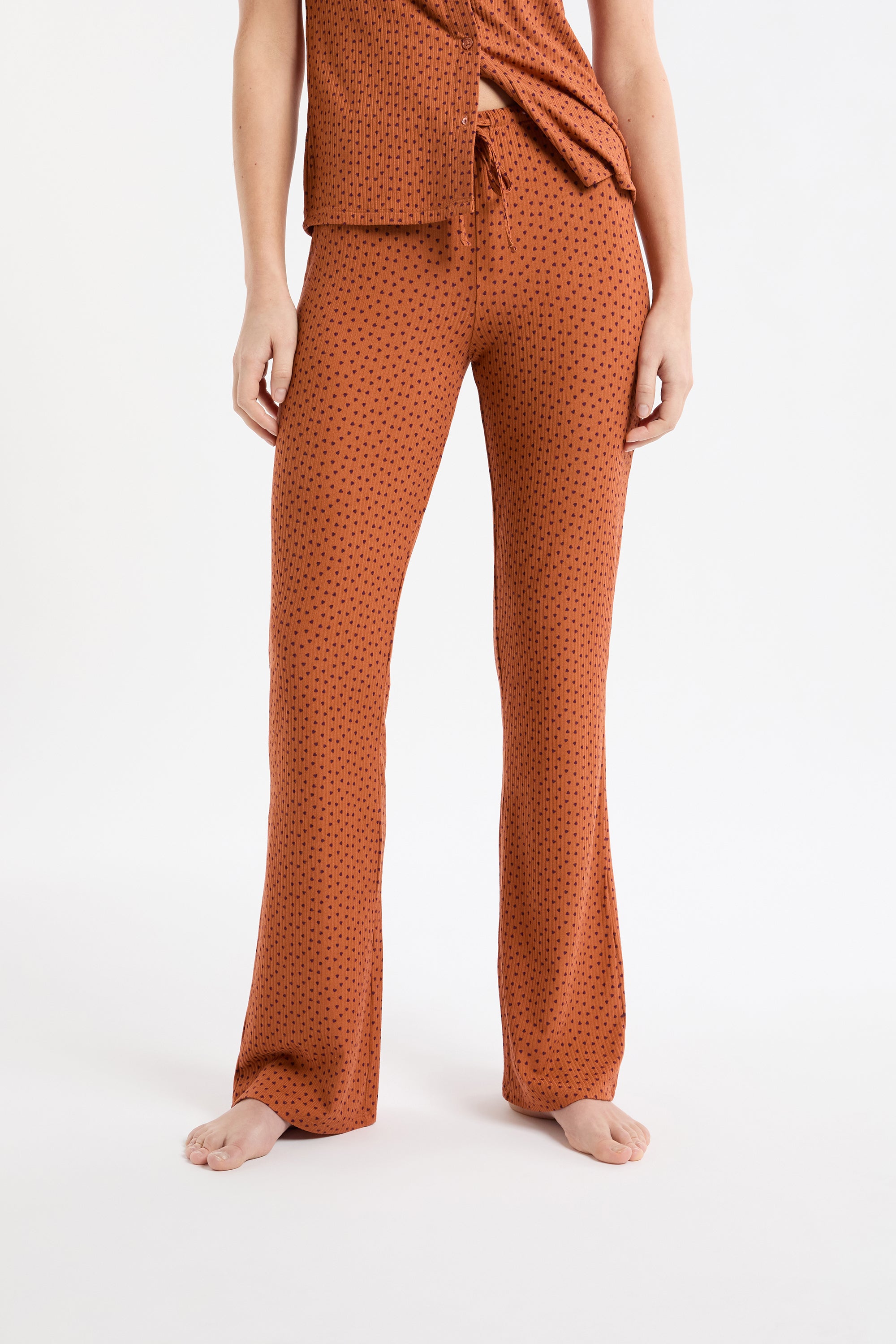 Heart Print Pajama Pants