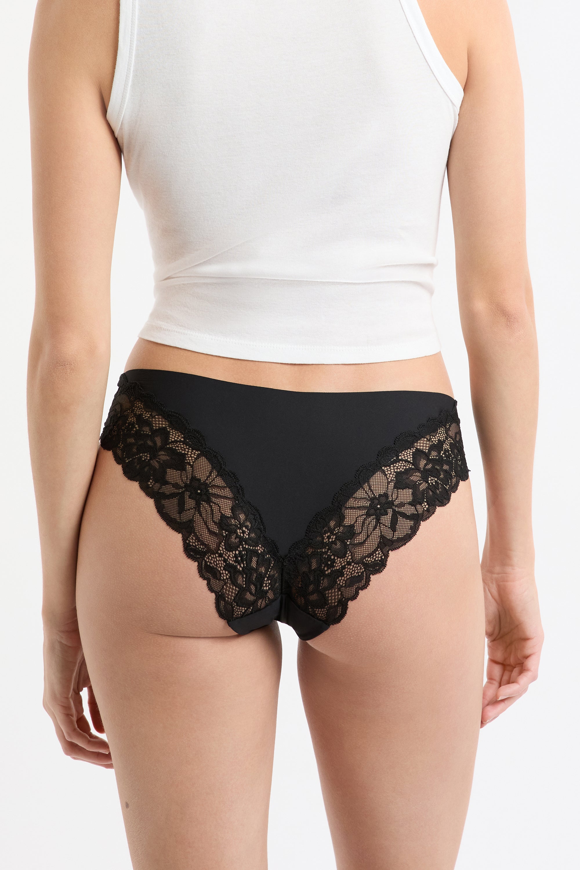 Microfiber Panties With Lace Details