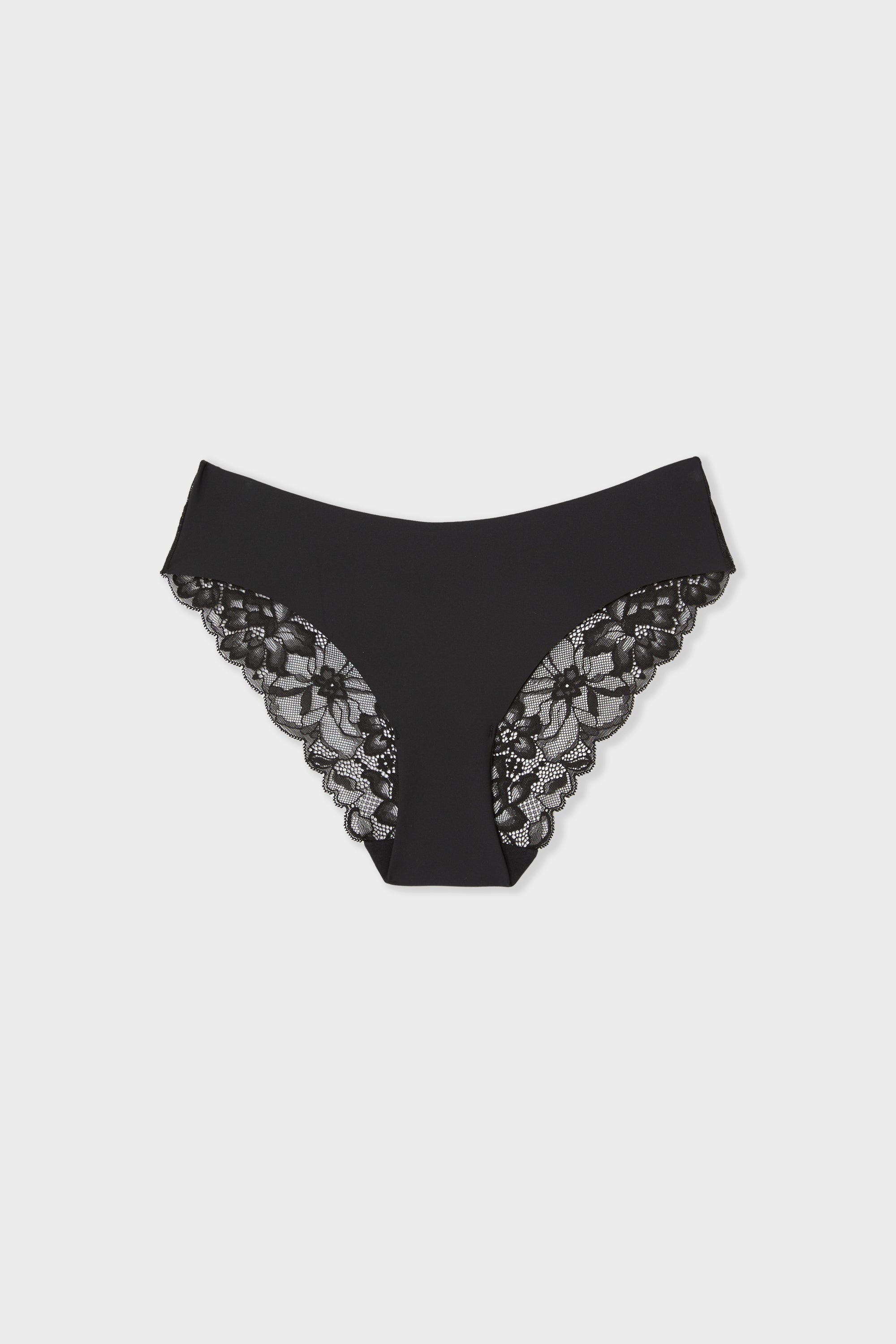 Microfiber Panties With Lace Details