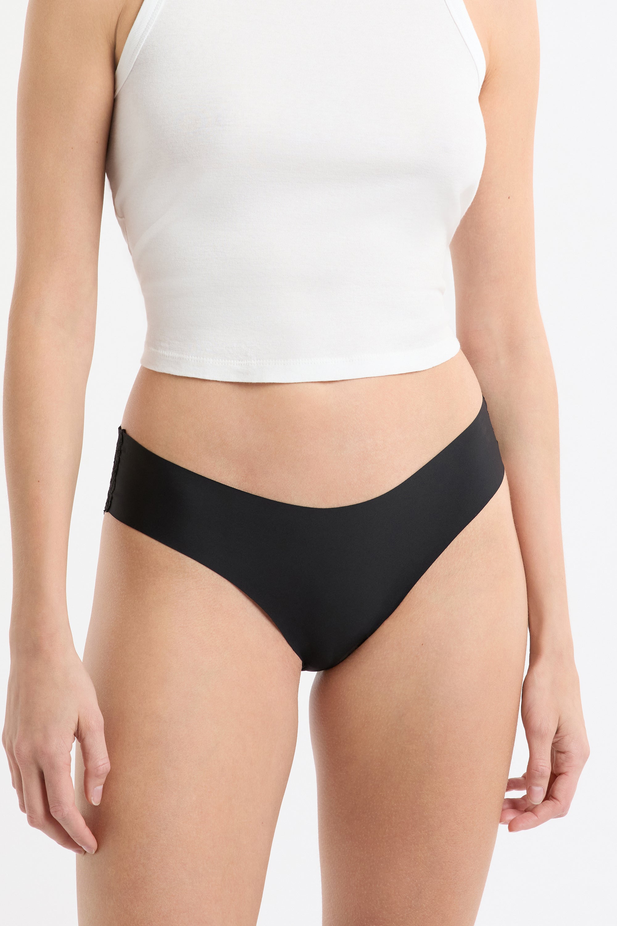 Microfiber Panties With Lace Details