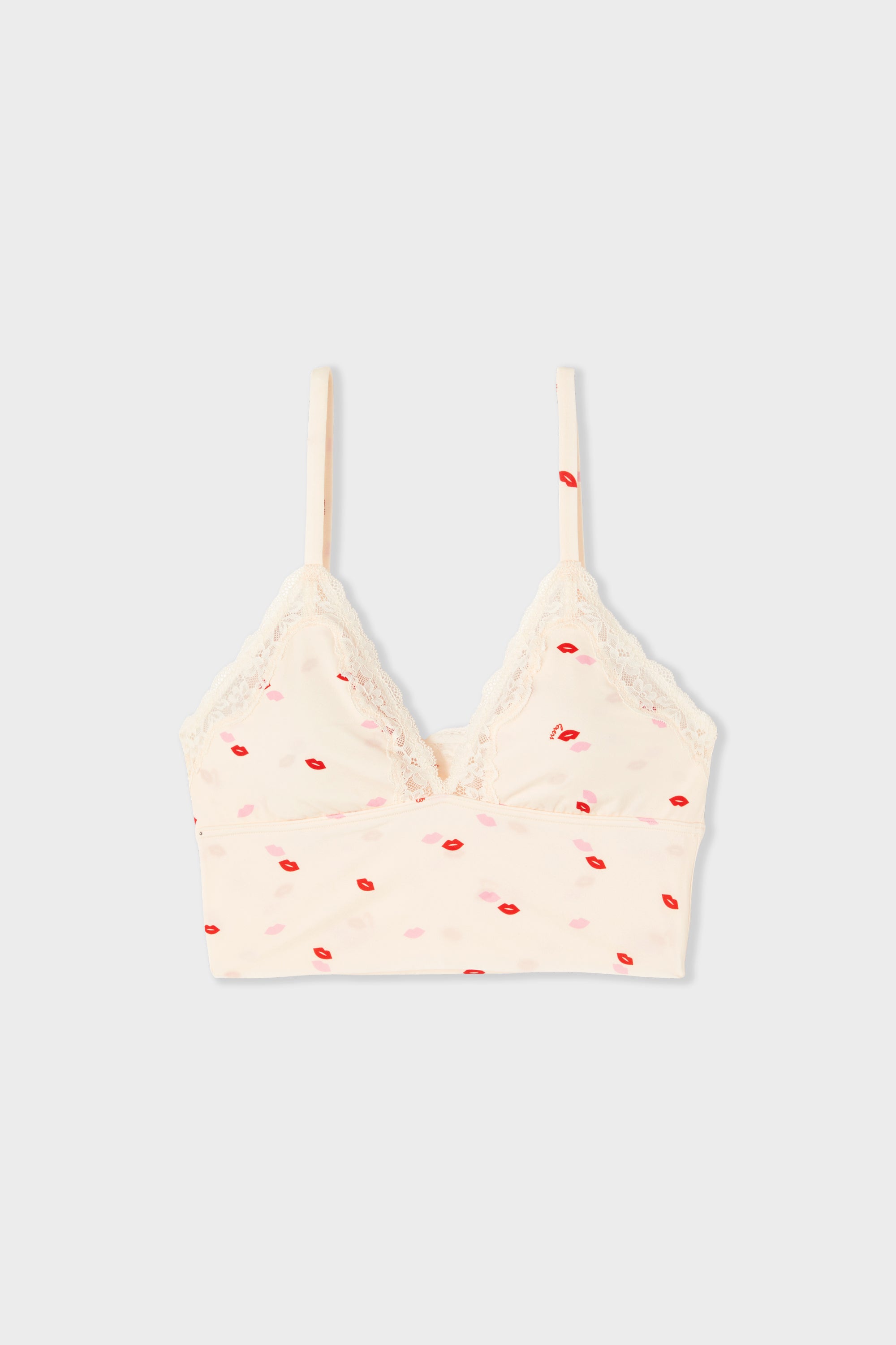 Microfiber Triangle Bra With Lace Details