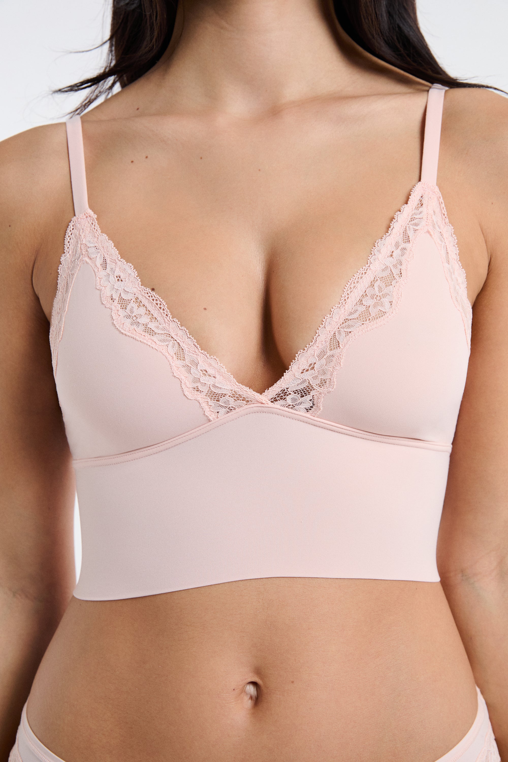 Triangle Bra In Microfiber and Lace
