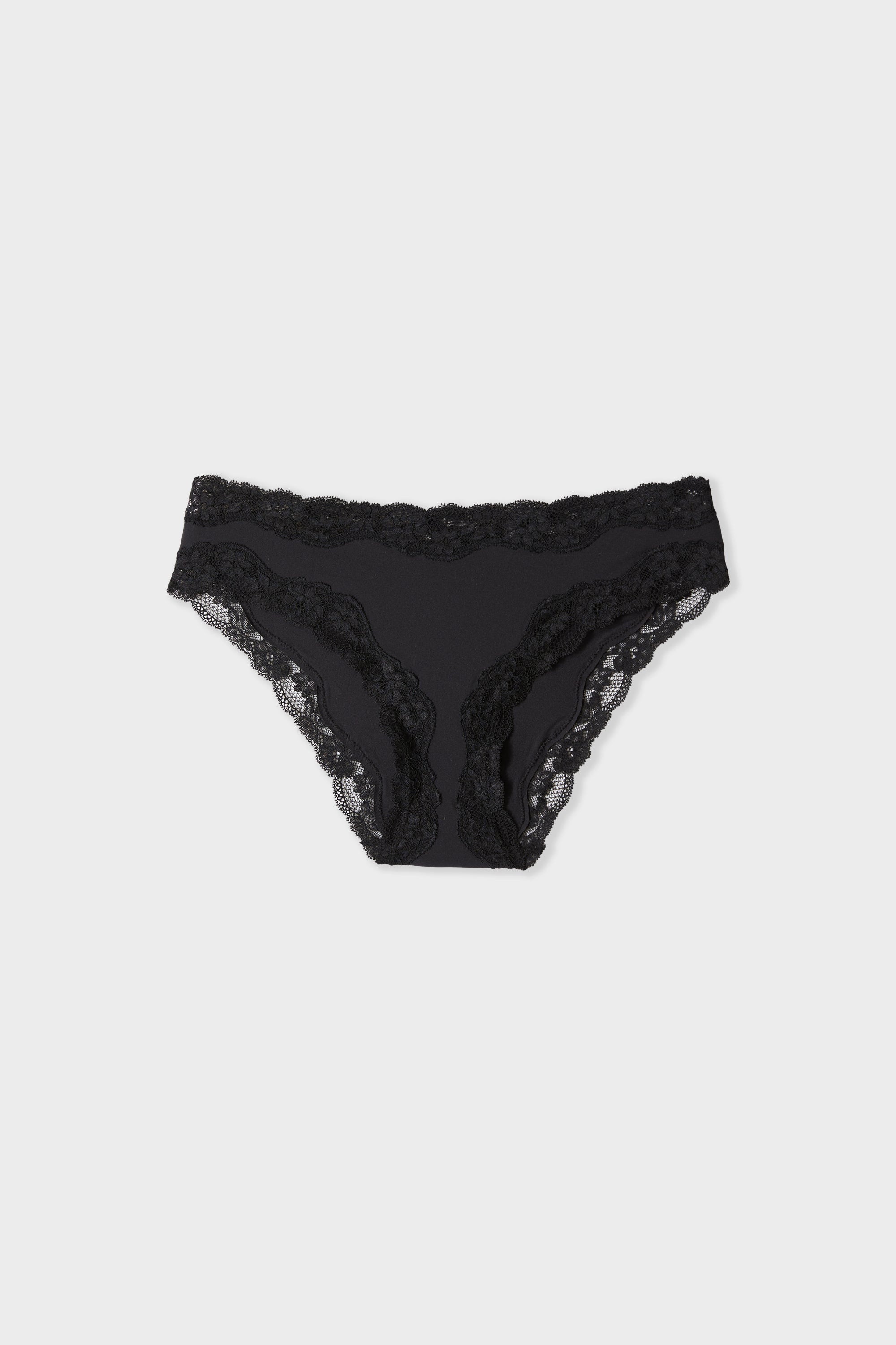 Microfiber and Lace Panties