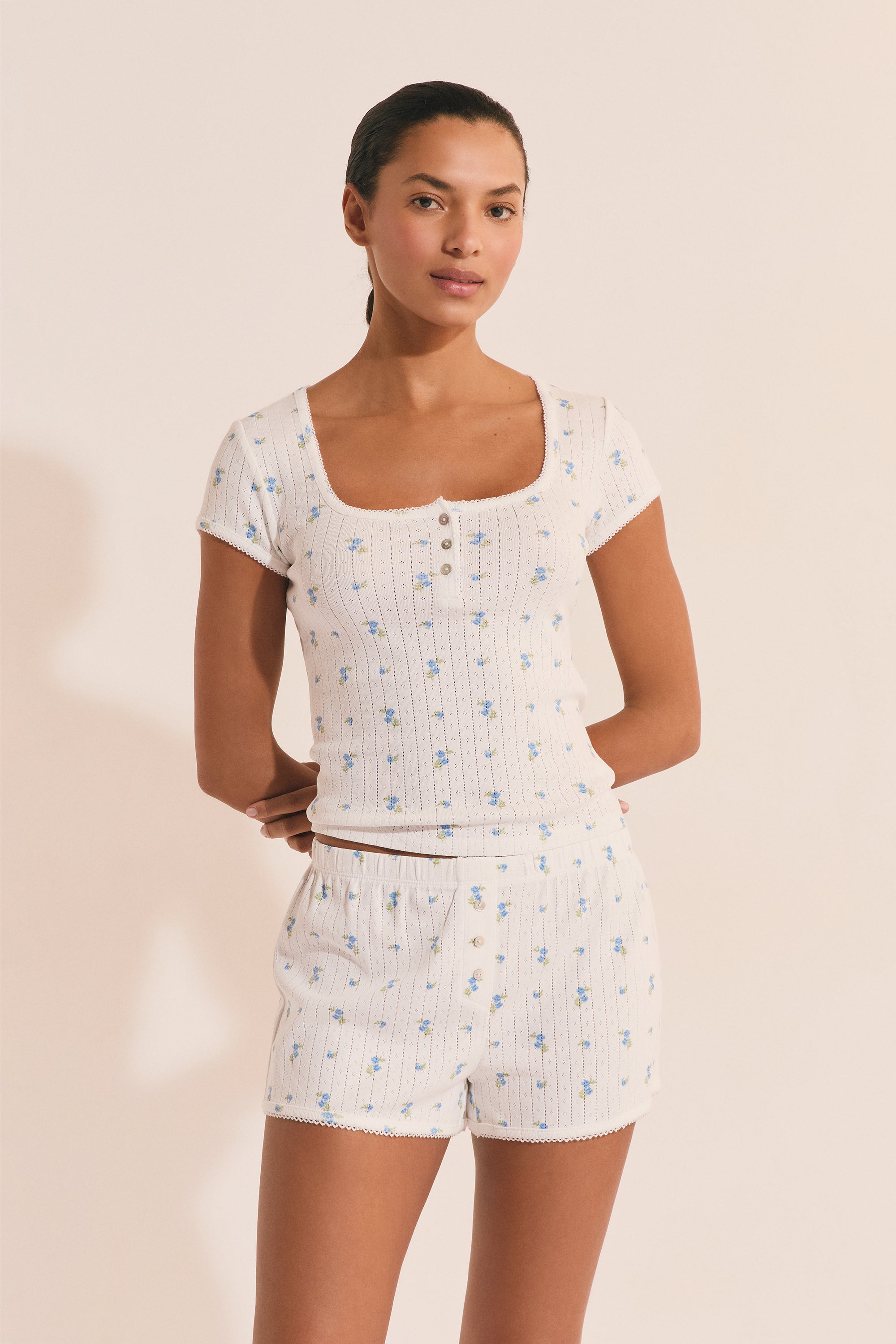 Cotton Pajama Shorts