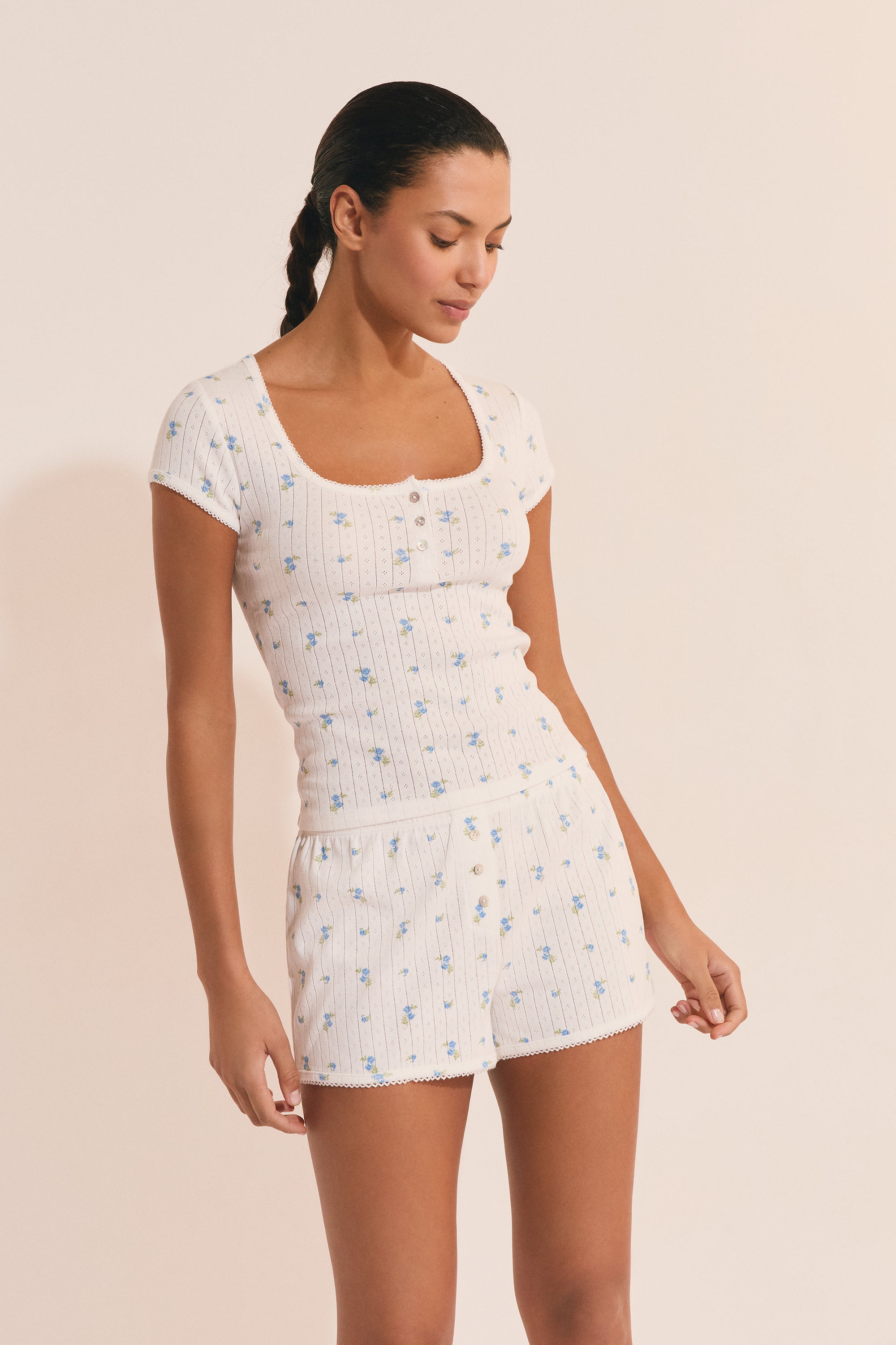 Cotton Pajama Shorts