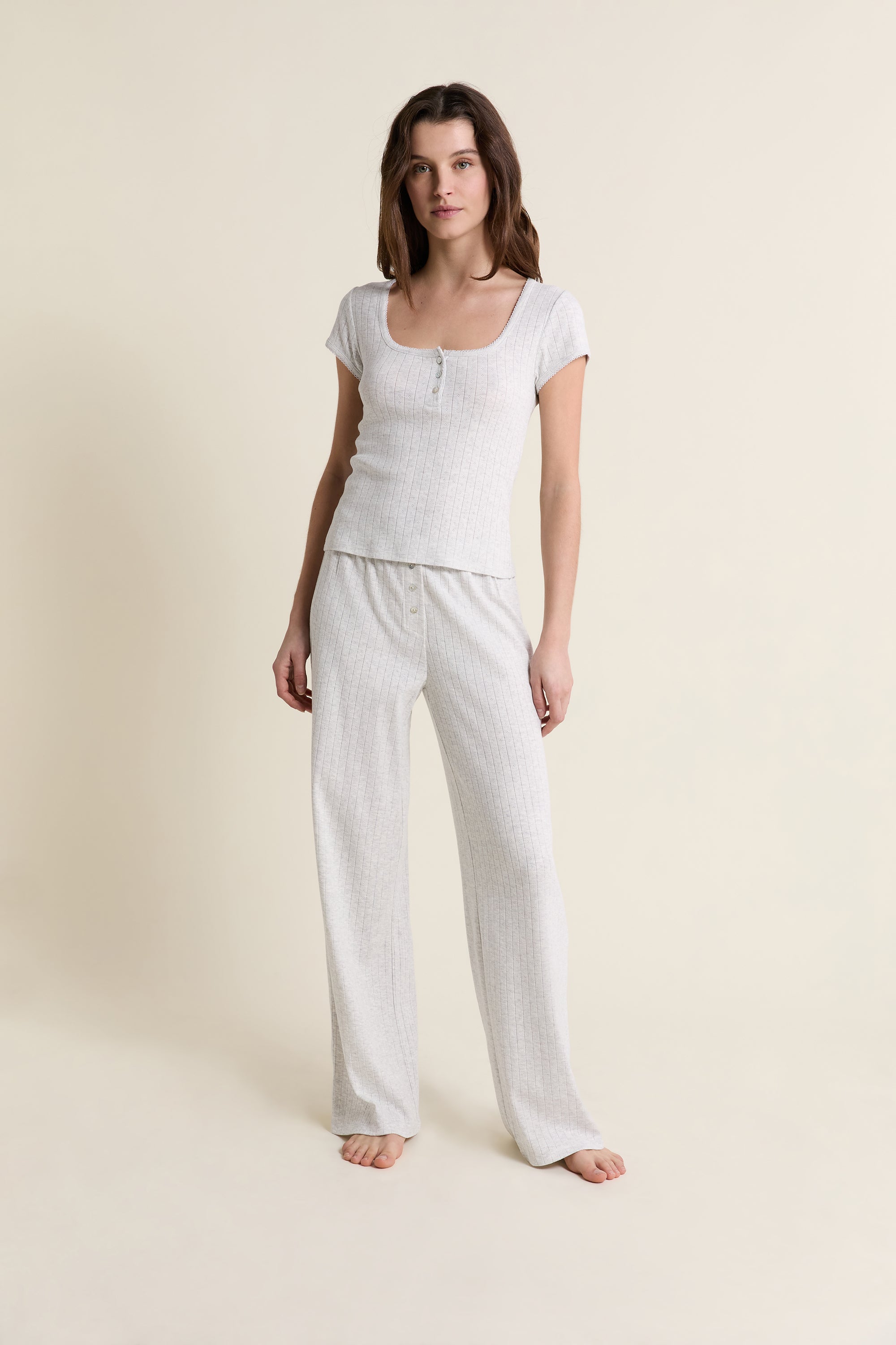 Short-Sleeved Cotton Pajama T-Shirt