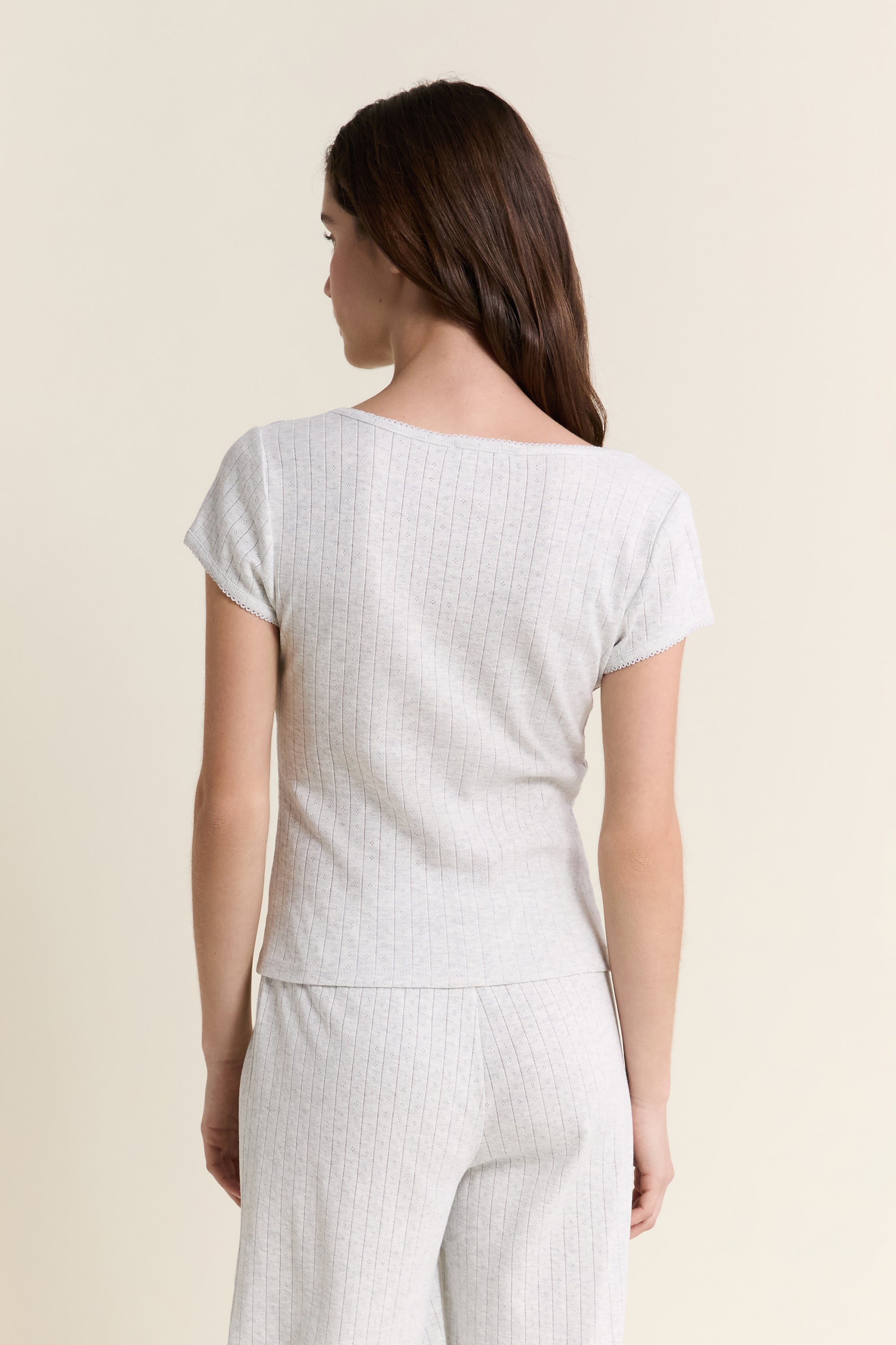 Short-Sleeved Cotton Pajama T-Shirt