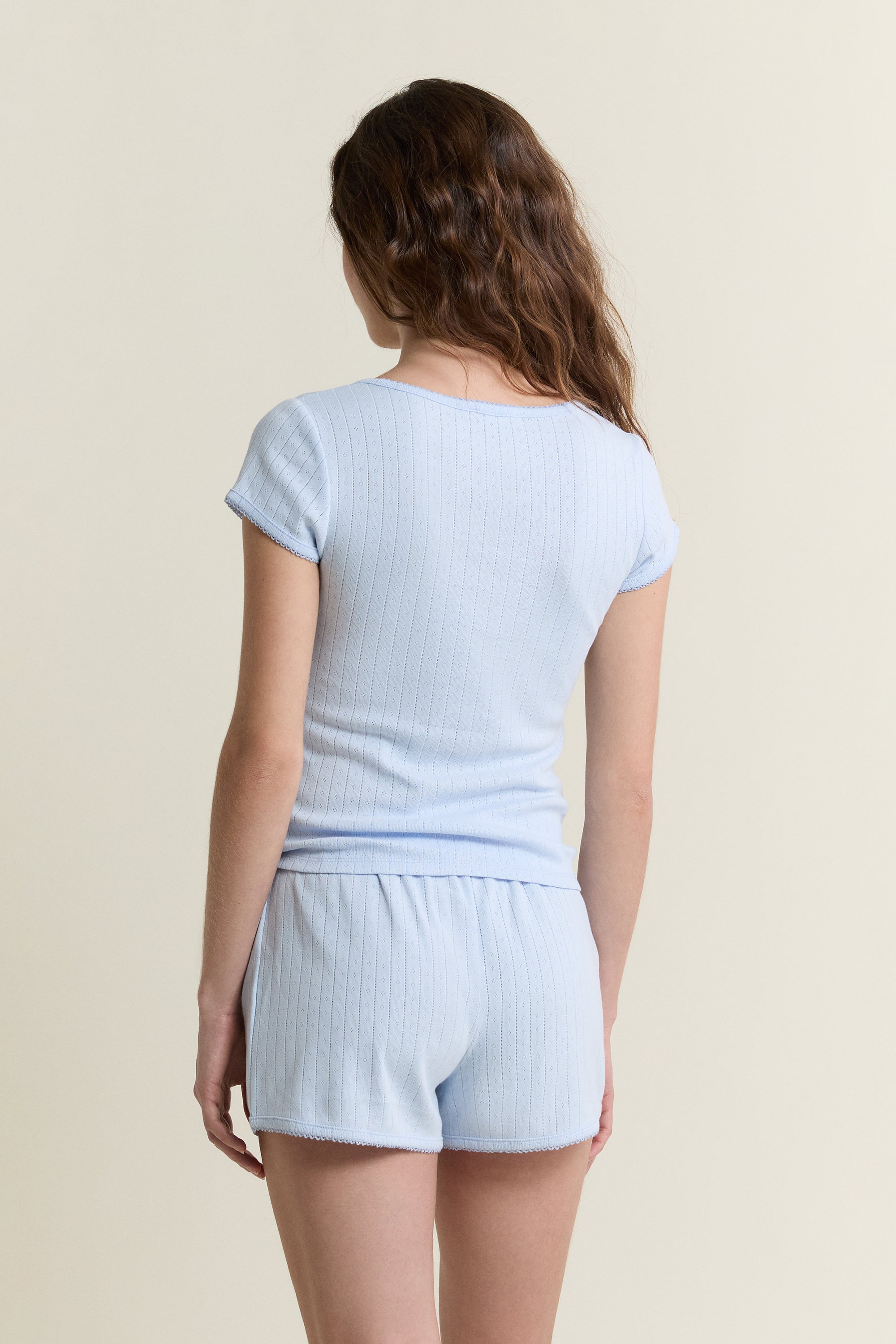Short-Sleeved Cotton Pajama T-Shirt