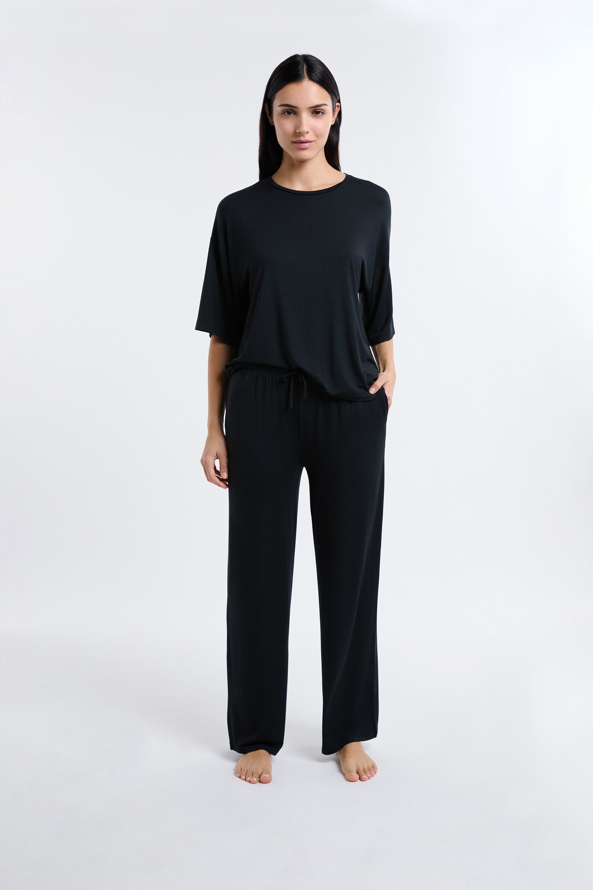 Wide Pajama Pants In Modal