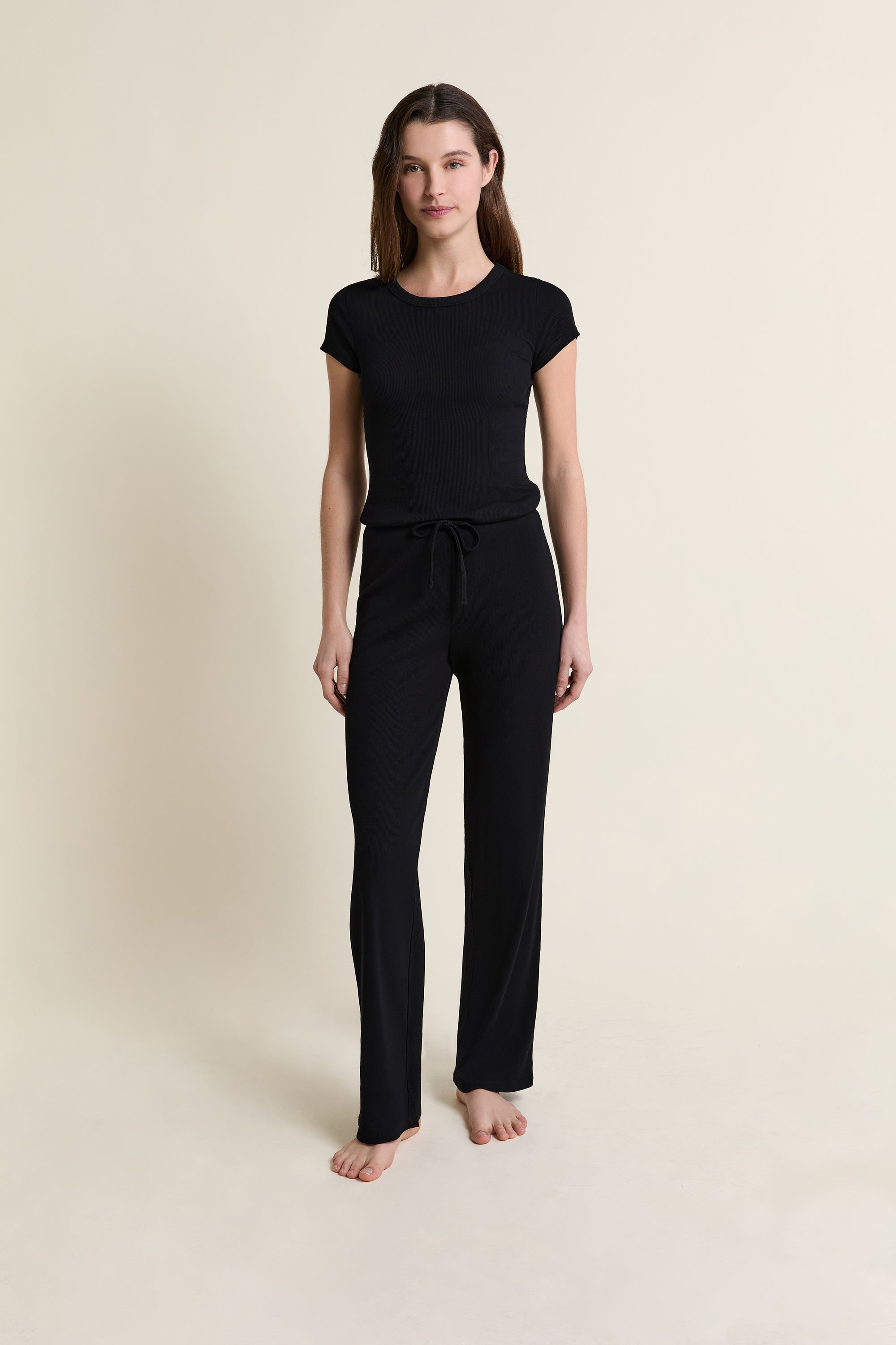 Short-Sleeved Pajama T-Shirt With Cotton