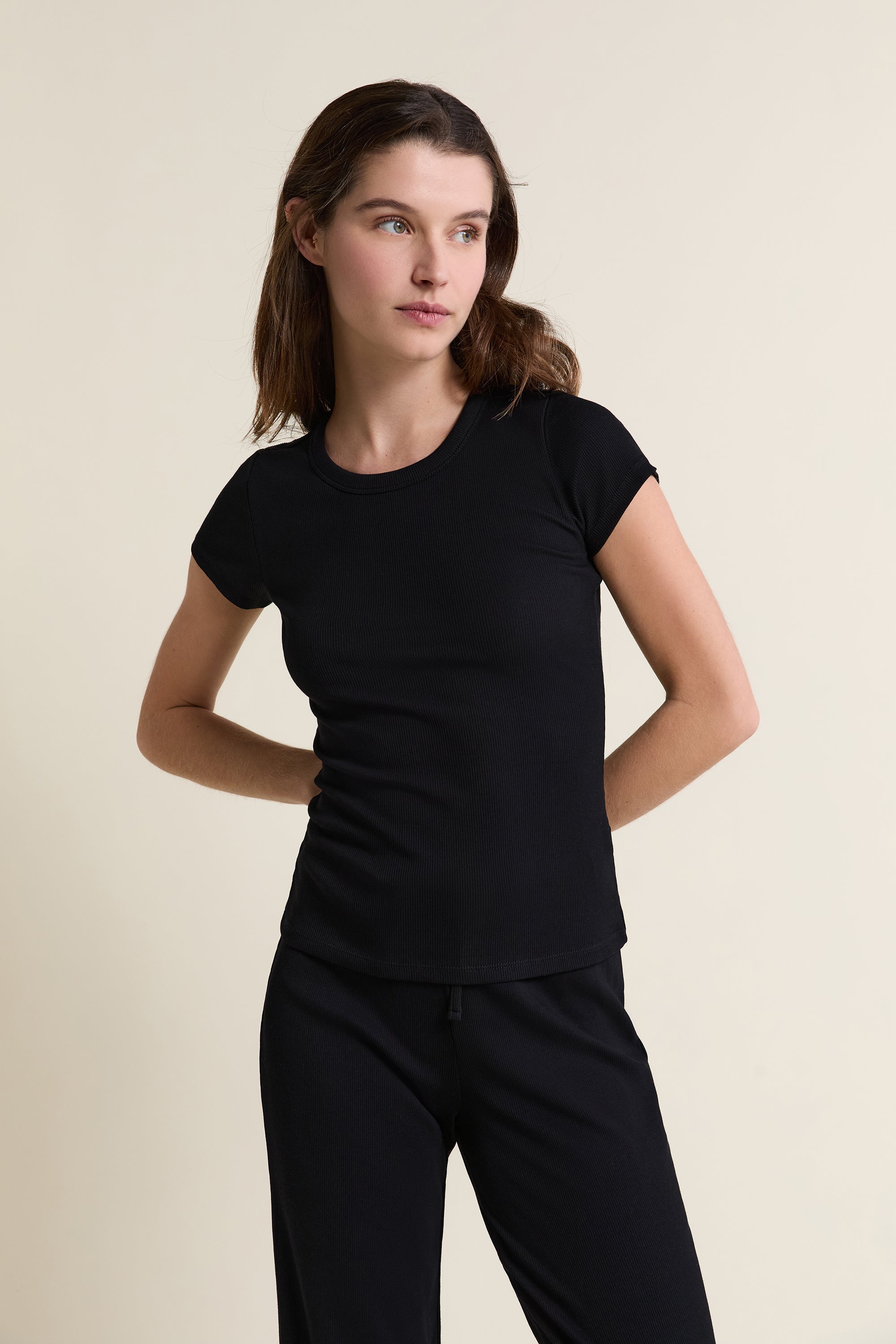 Short-Sleeved Pajama T-Shirt With Cotton