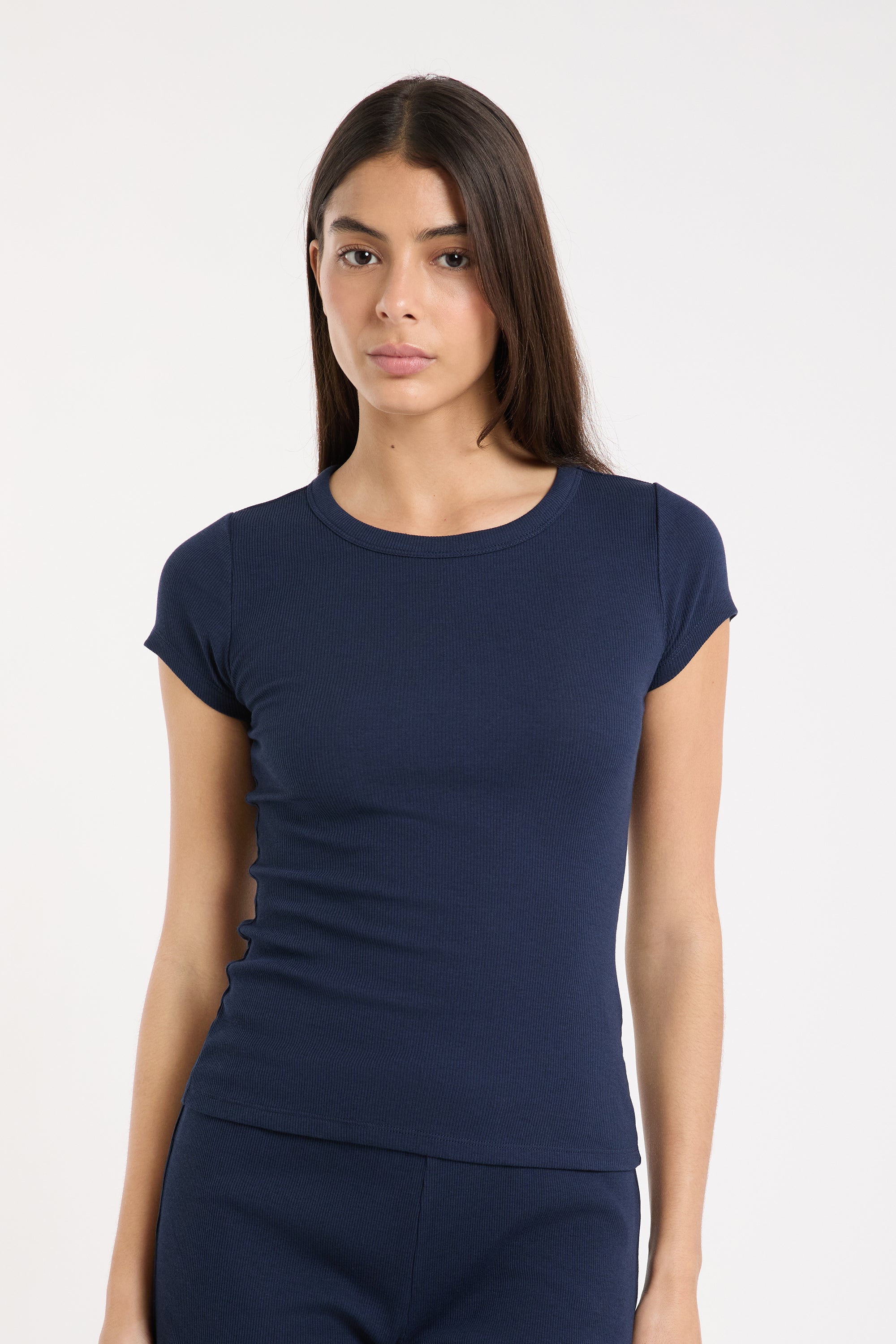Round-Neck Cotton Pajama T-Shirt