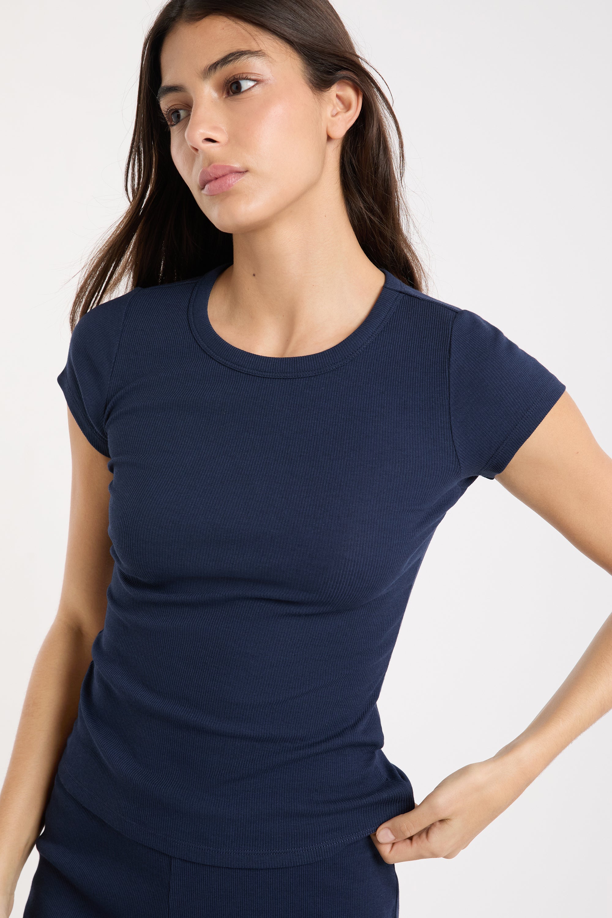 Round-Neck Cotton Pajama T-Shirt