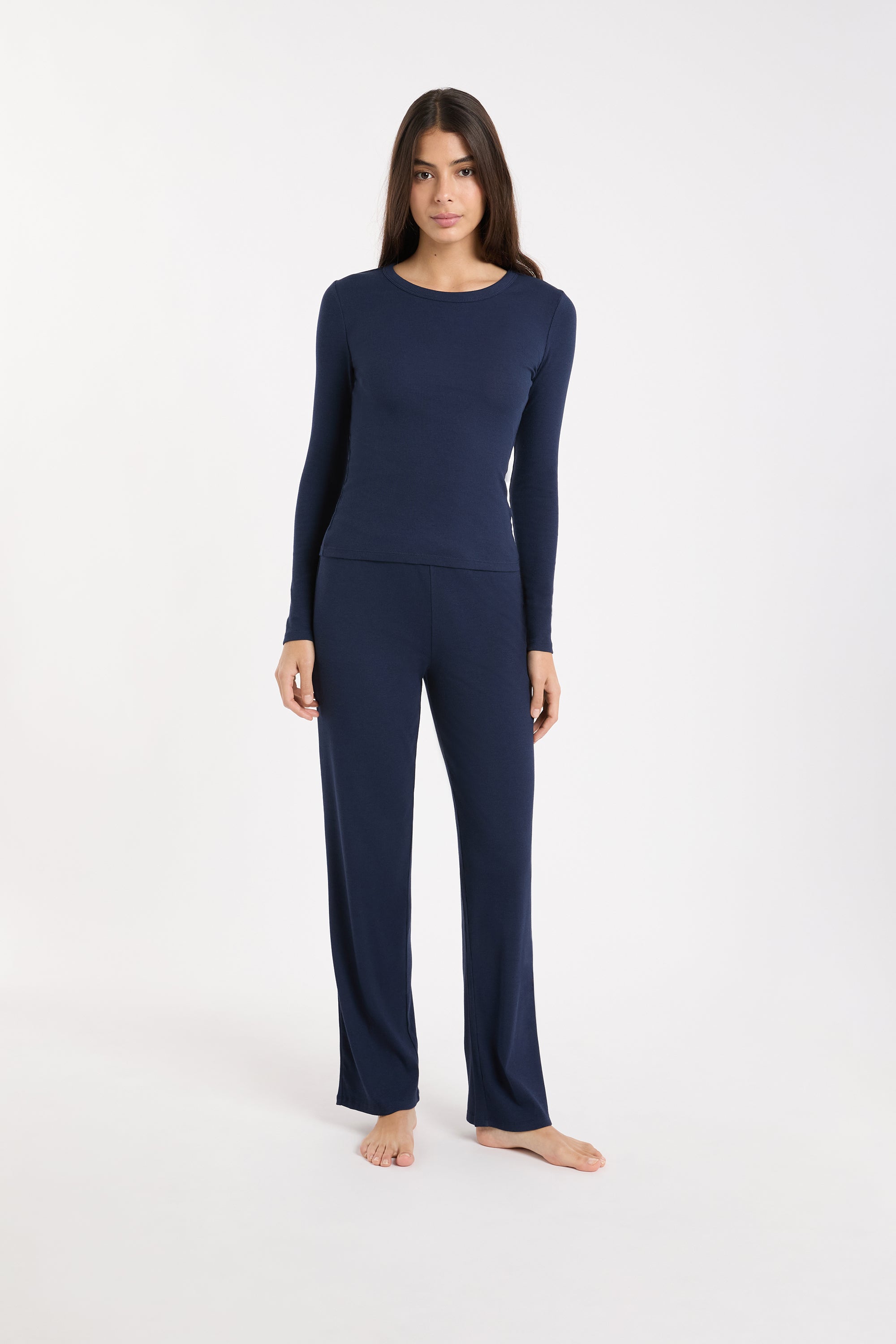 Round-Neck Cotton Pajama T-Shirt