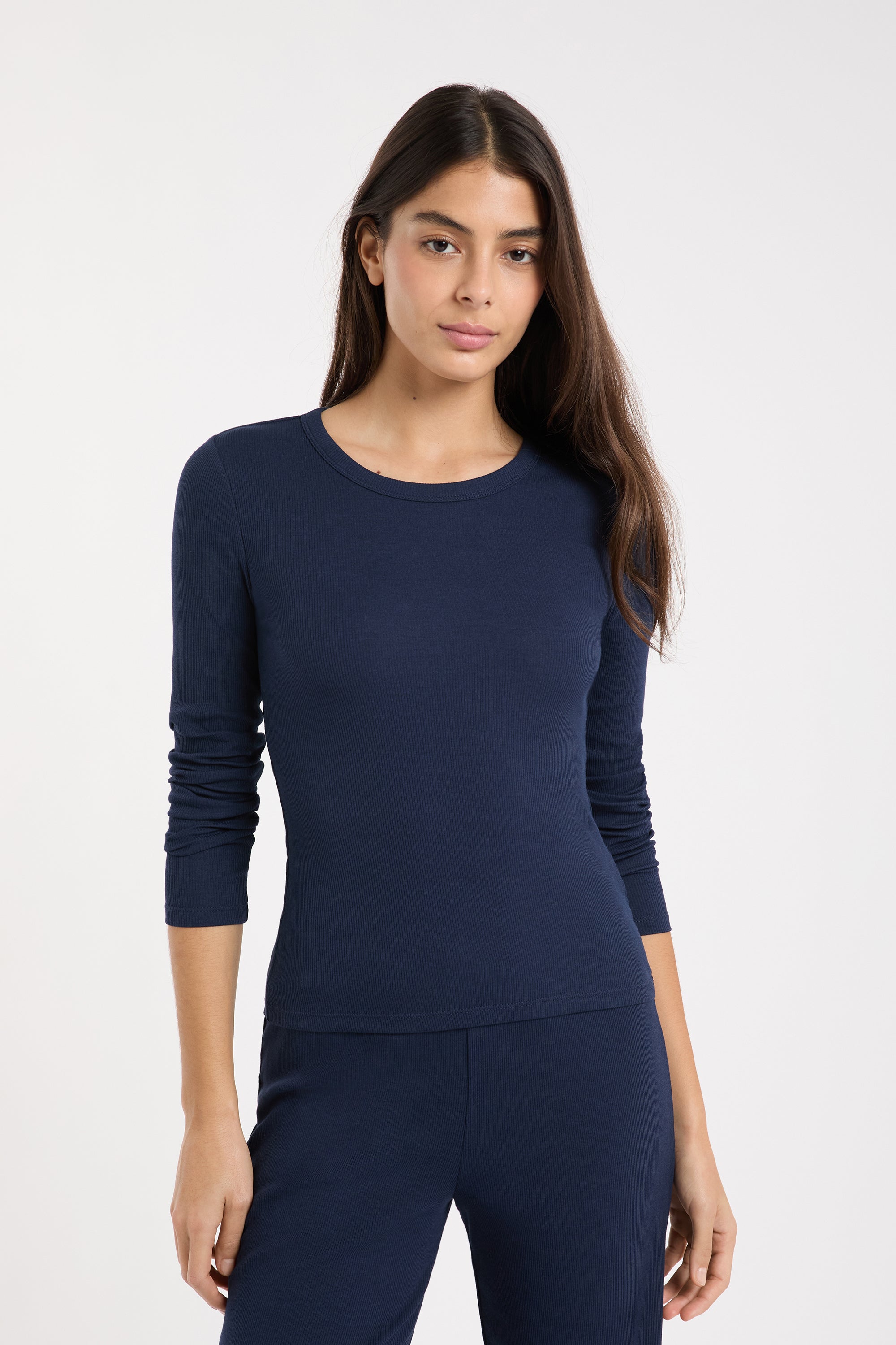 Round-Neck Cotton Pajama T-Shirt