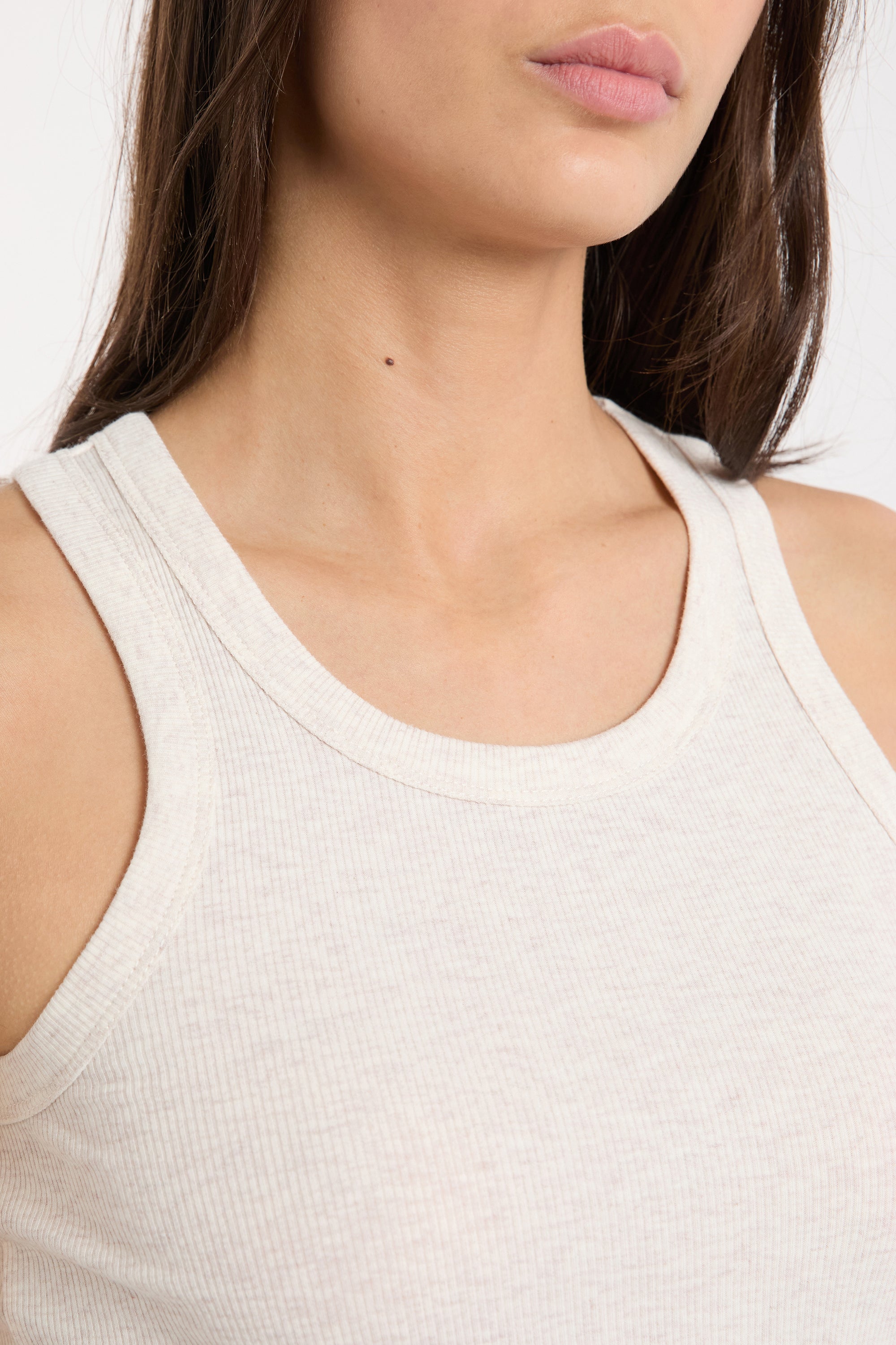 Round-Neck Cotton Pajama Tank Top