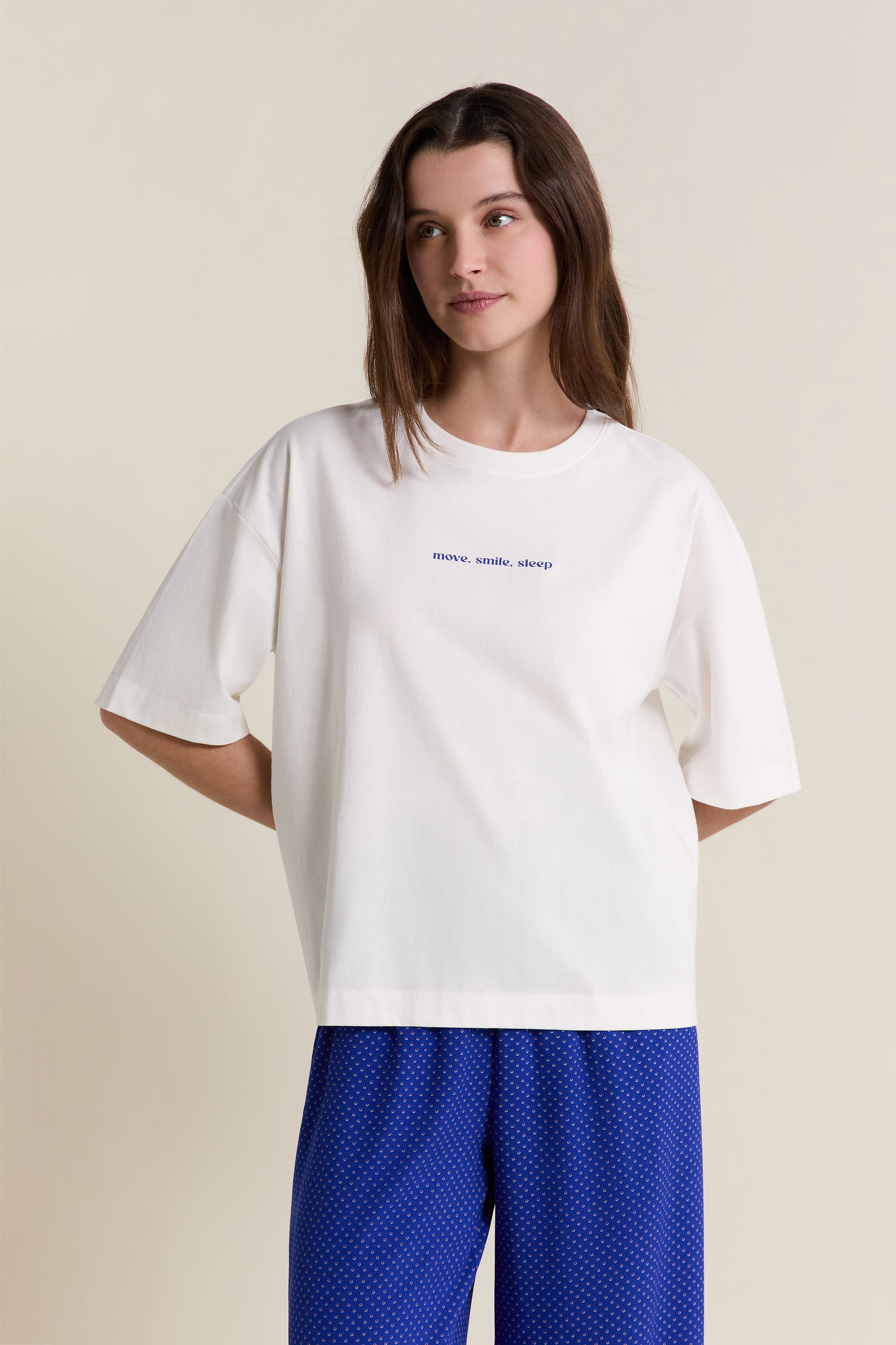 Short-Sleeved Cotton Pajama T-Shirt