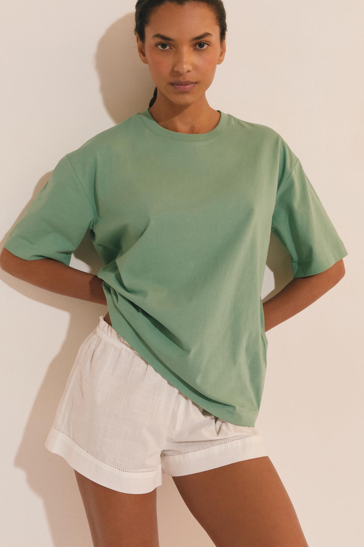 Short-Sleeve Cotton Pajama T-Shirt
