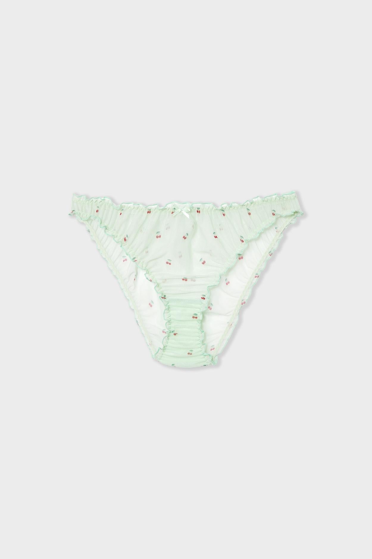 Bloomer Brief In Printed Tulle