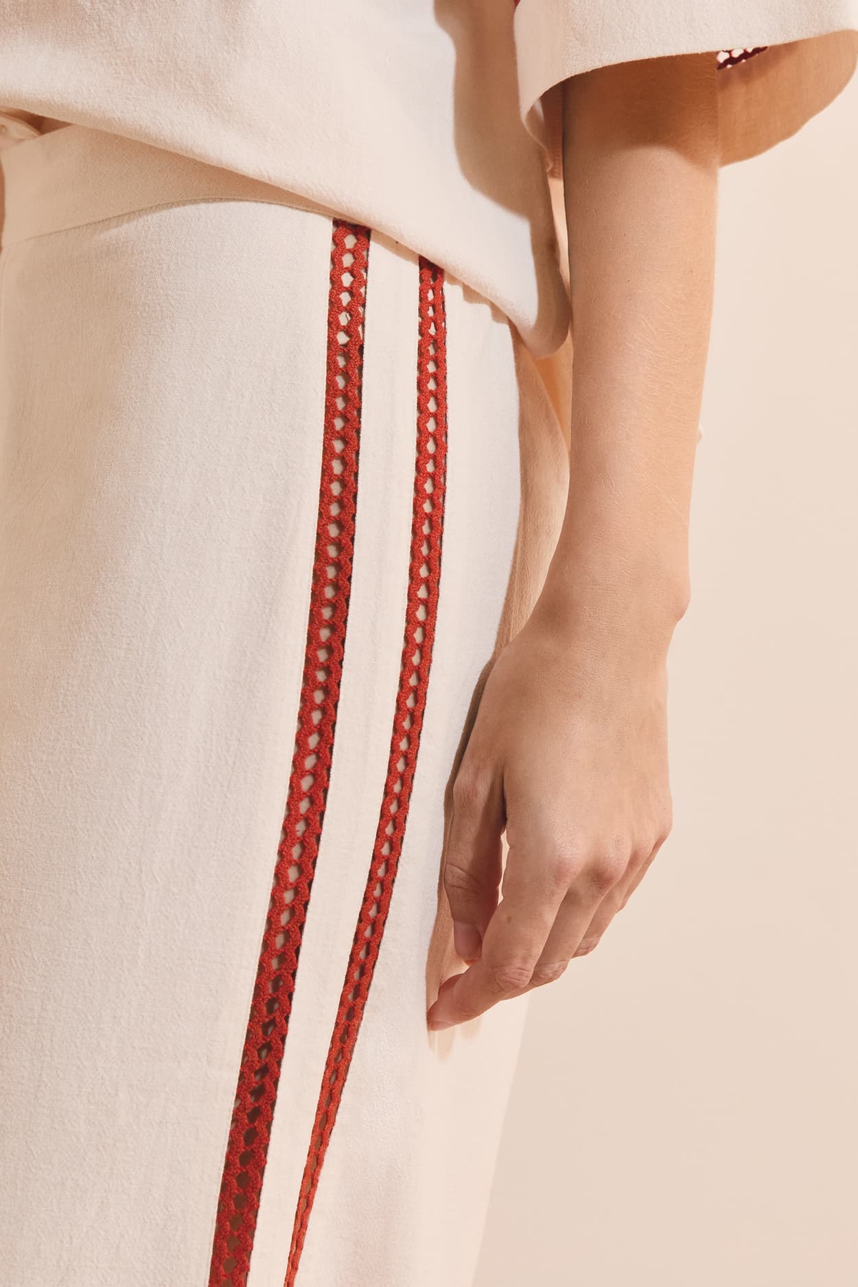 Pyjama Pants With Side Stripes In Cotton - Lin
