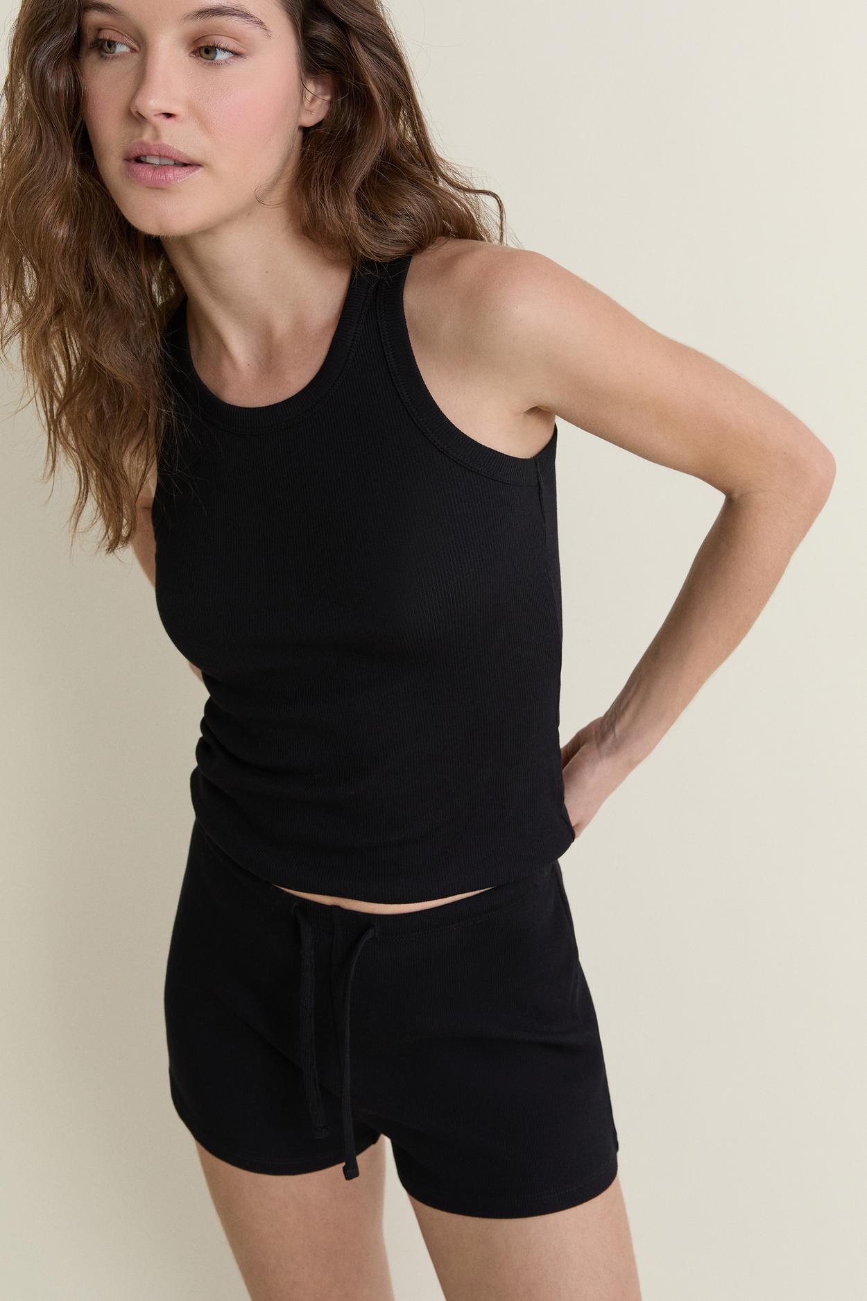 Pajama Shorts With Cotton