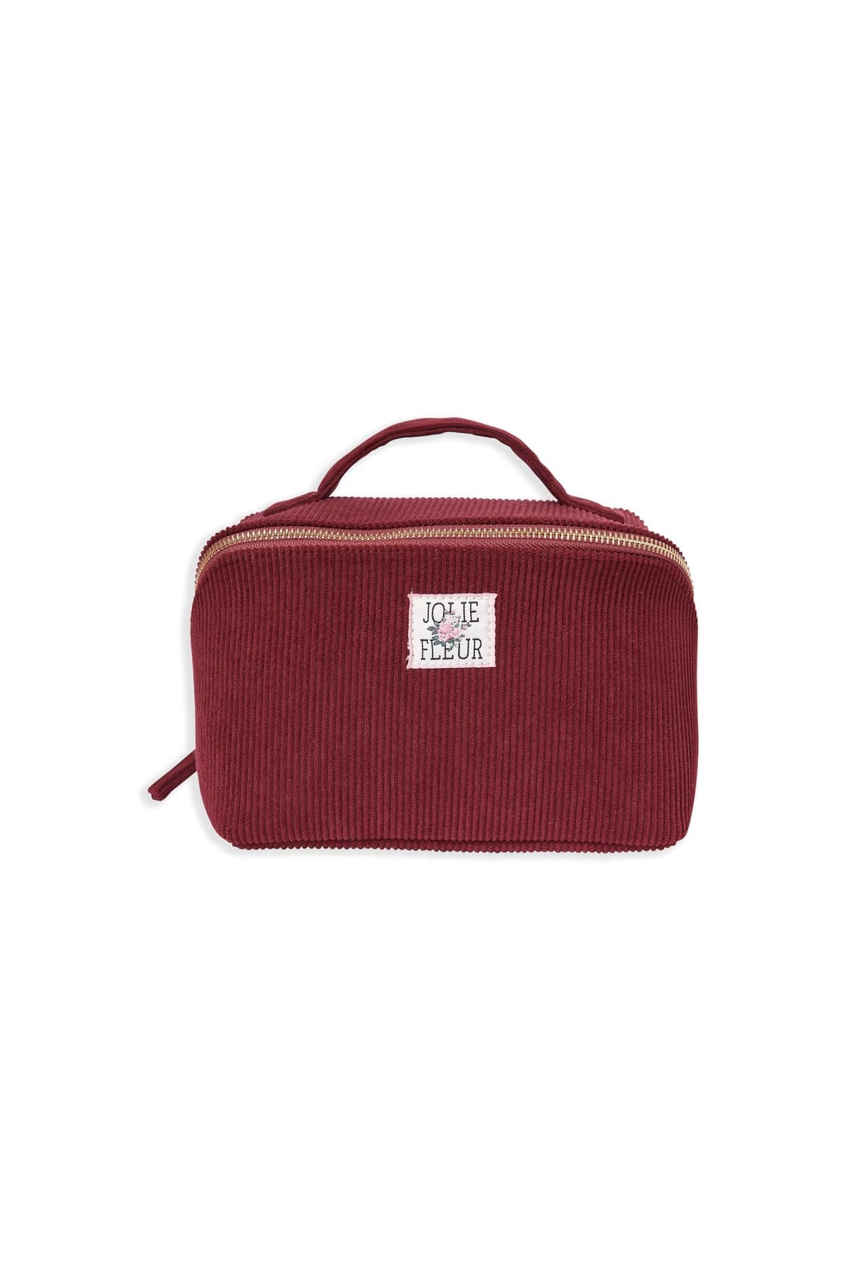 Pouch with Lettering in bordeaux, front view - Etam