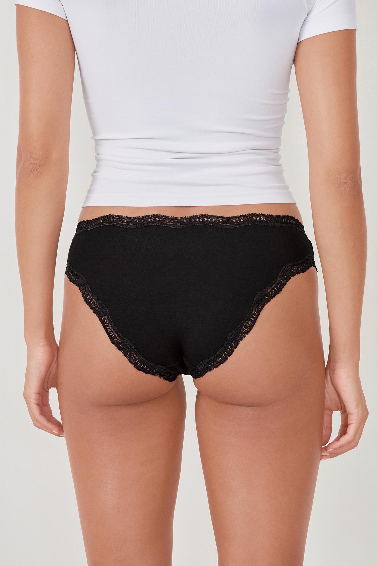 3-Pack Of Cotton and Lace Briefs