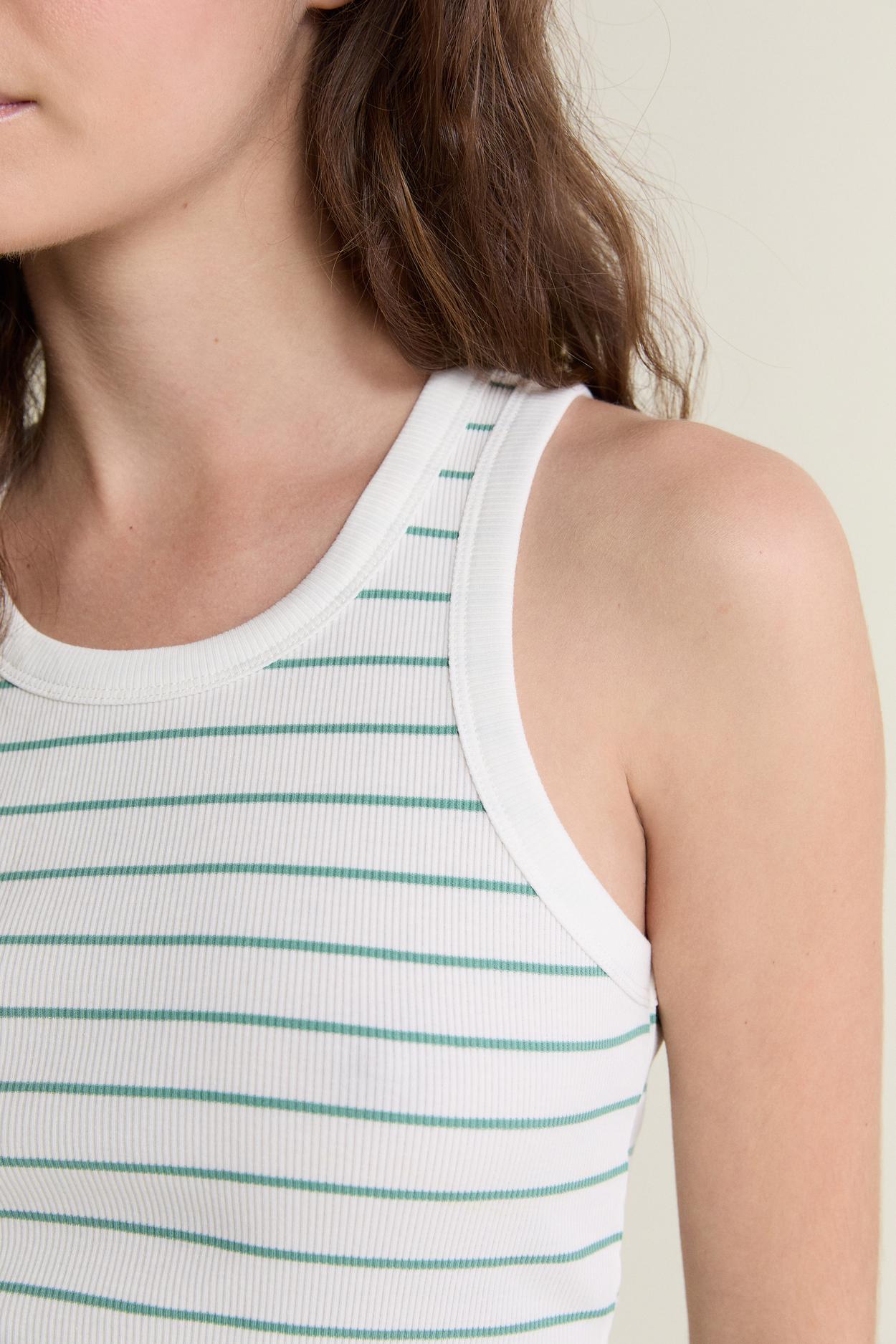 Tank Top Round Neck Pajama Top With Cotton