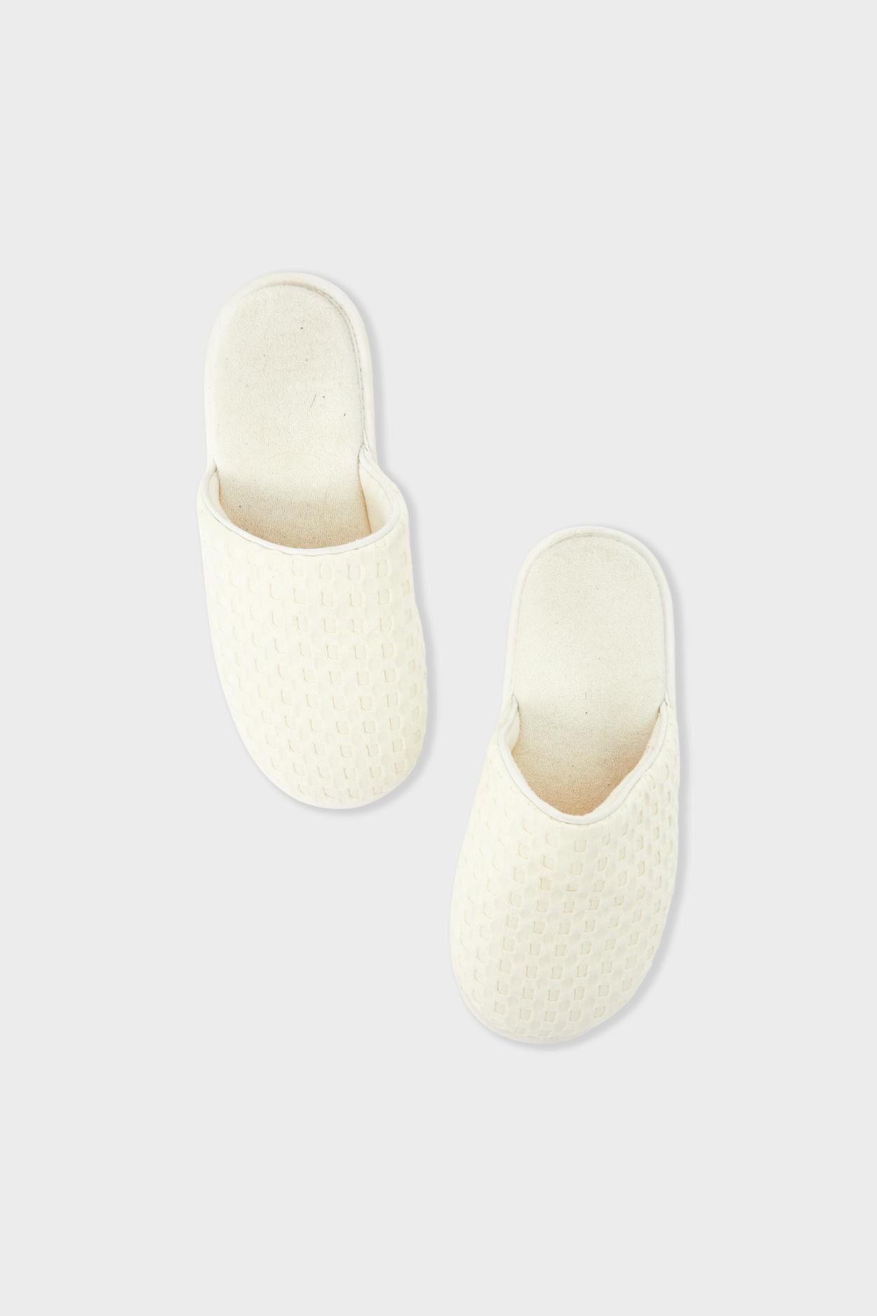 Honeycomb Cotton Mule Slippers