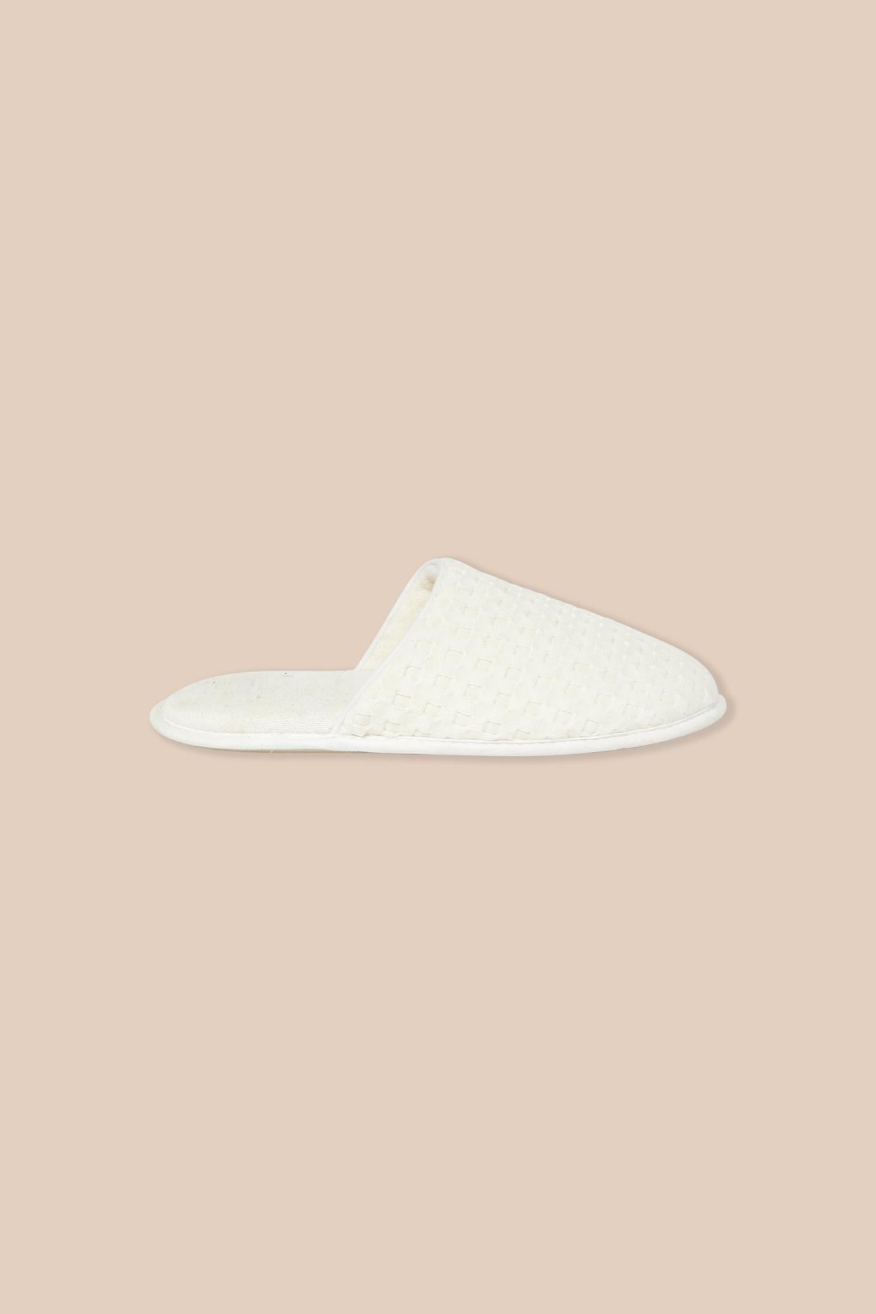 Honeycomb Cotton Mule Slippers