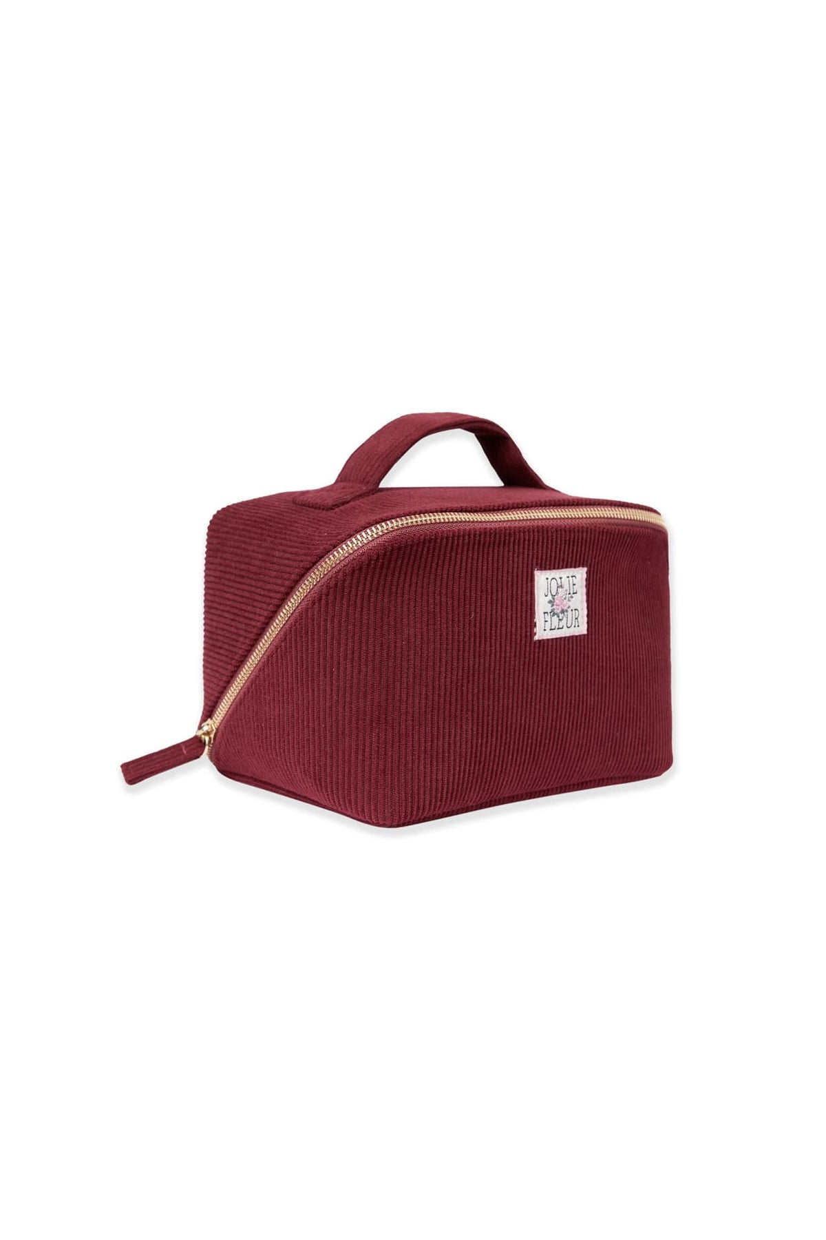 Pouch with Lettering in bordeaux, side view - Etam