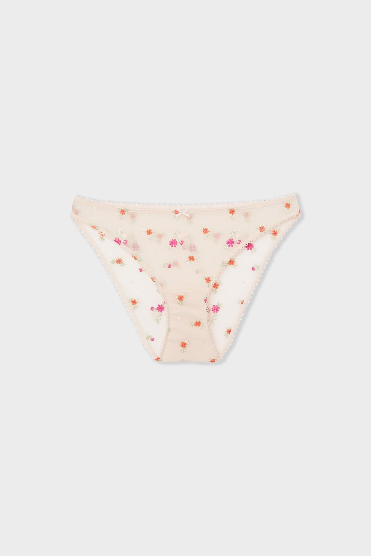 Briefs With Embroidered Motifs