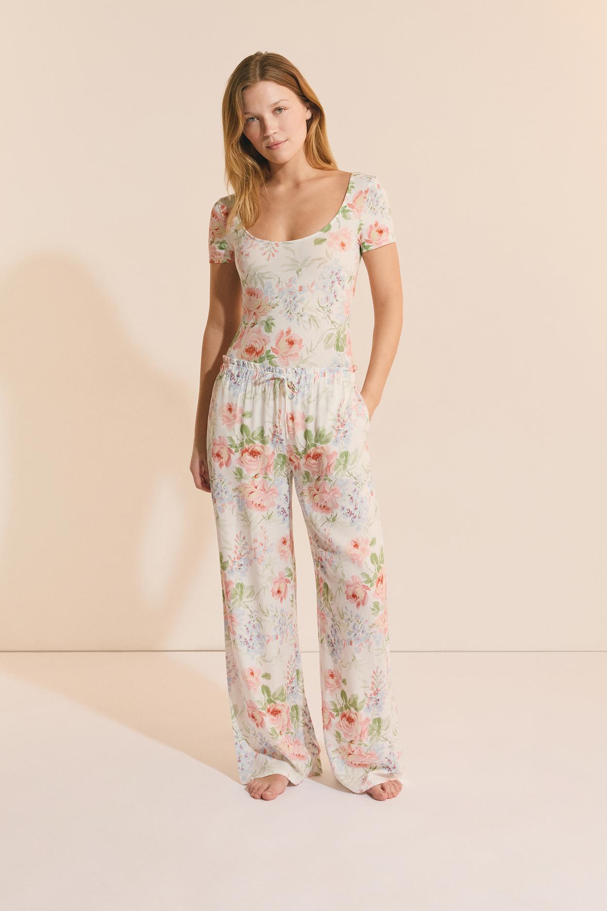 Floral Print Pajama Pants