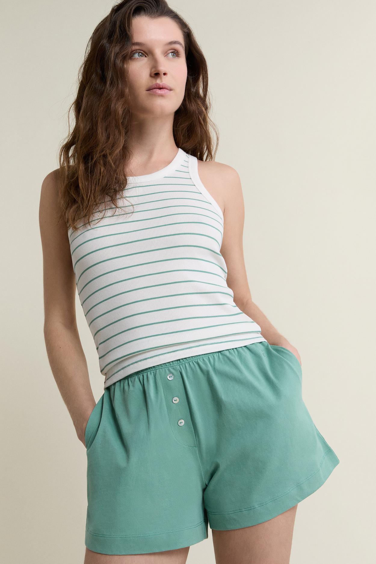 Boyfriend Cotton Pajama Shorts