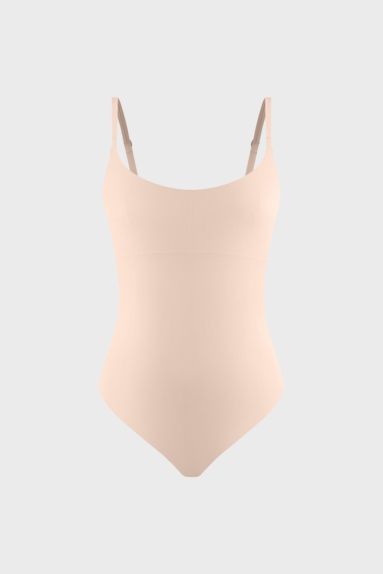 Microfiber Bodysuit With Integrated Bralette