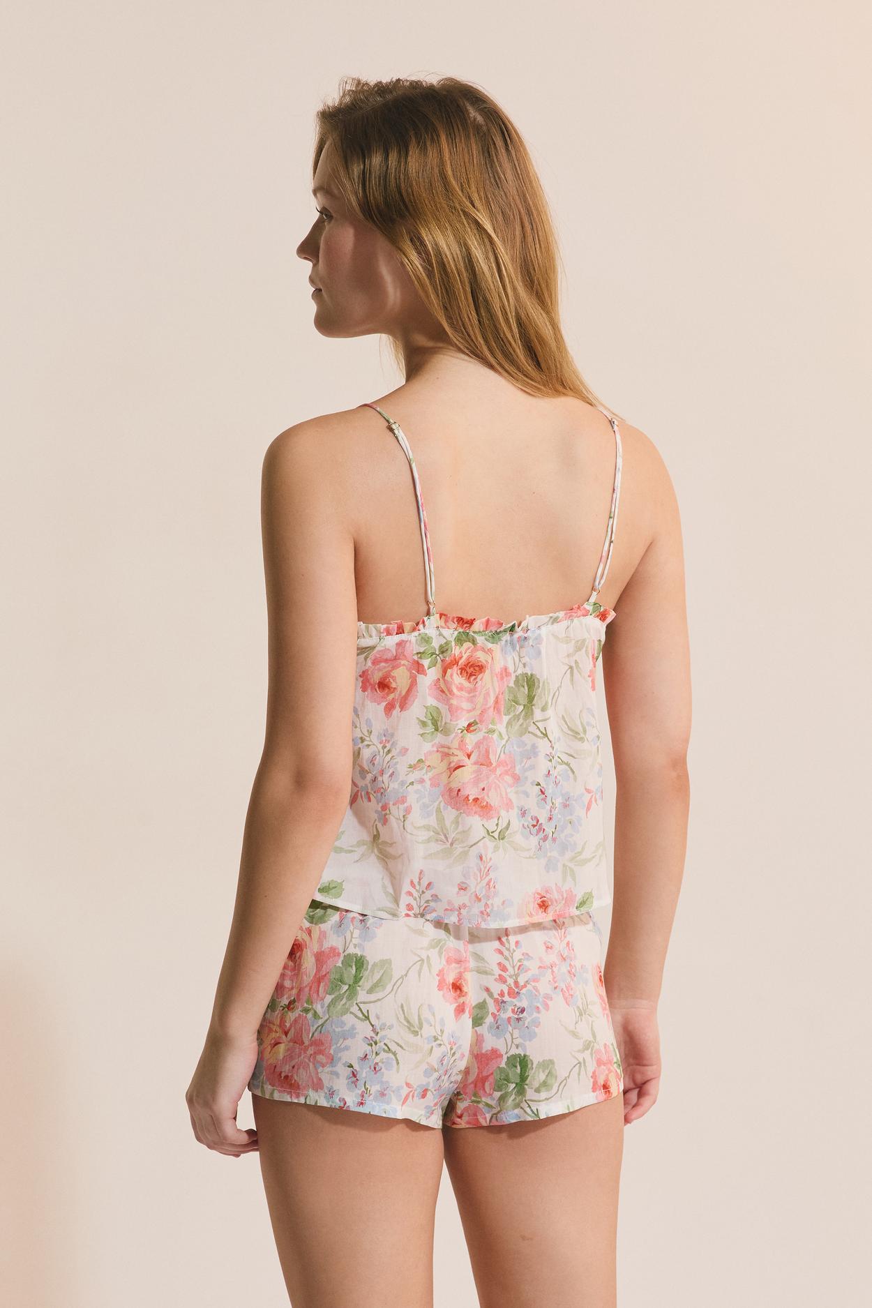 Floral Print Pajama Top